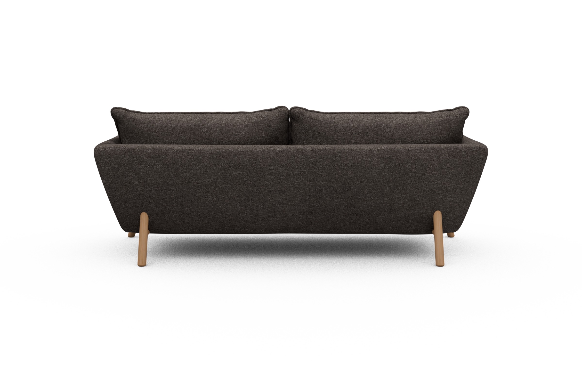 Sofa Emil PREMIUM 3-Sitzer Beinfarbe Eiche Natur Boucle-Taupe