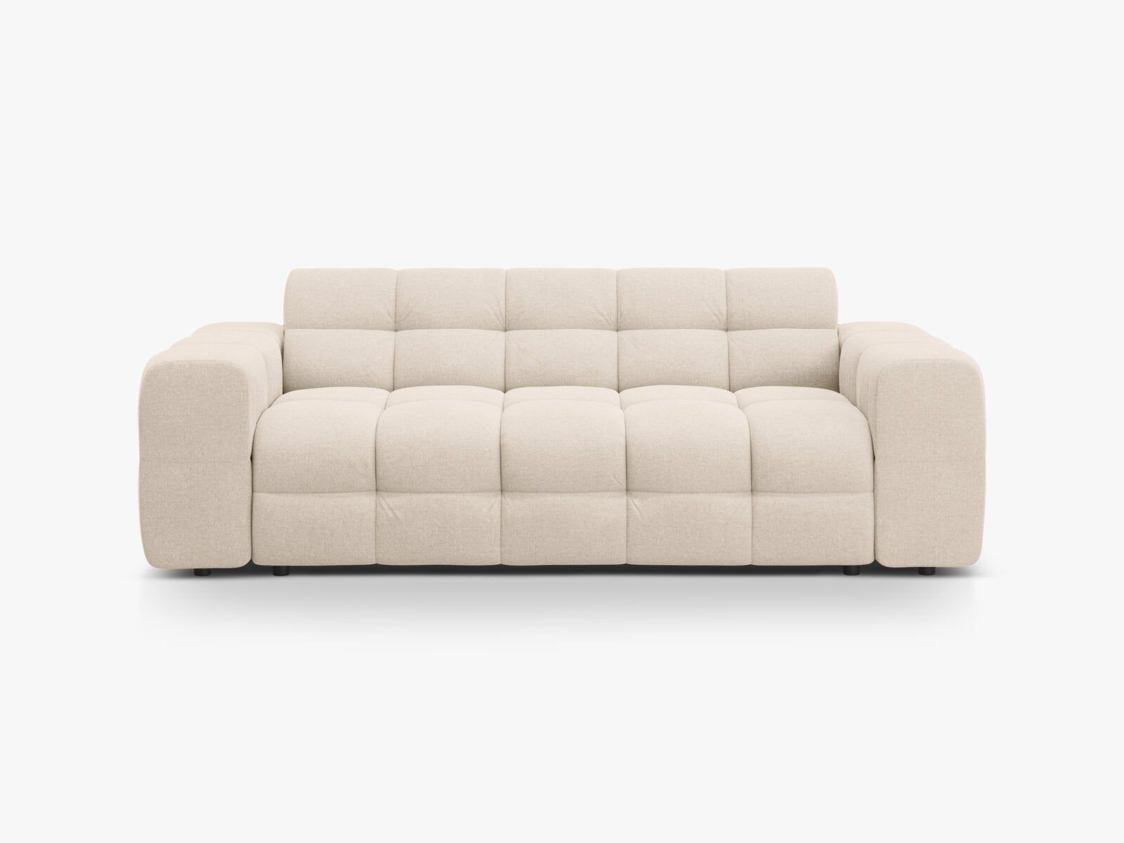 Micadoni Sofa Kendal 3-Sitzer Strukturierter Stoff Beige