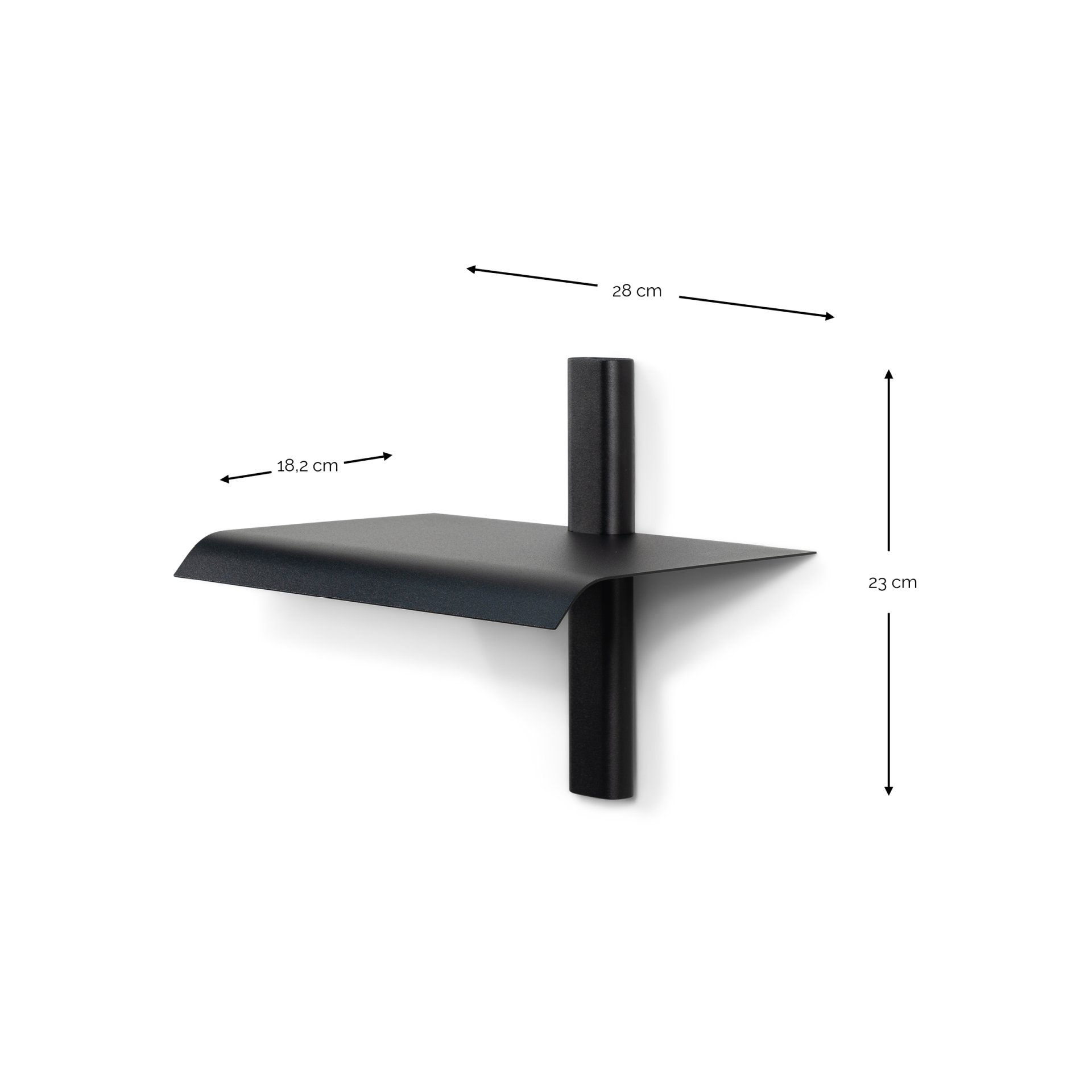Spinder Design Wandregal Hola 1 Schwarz