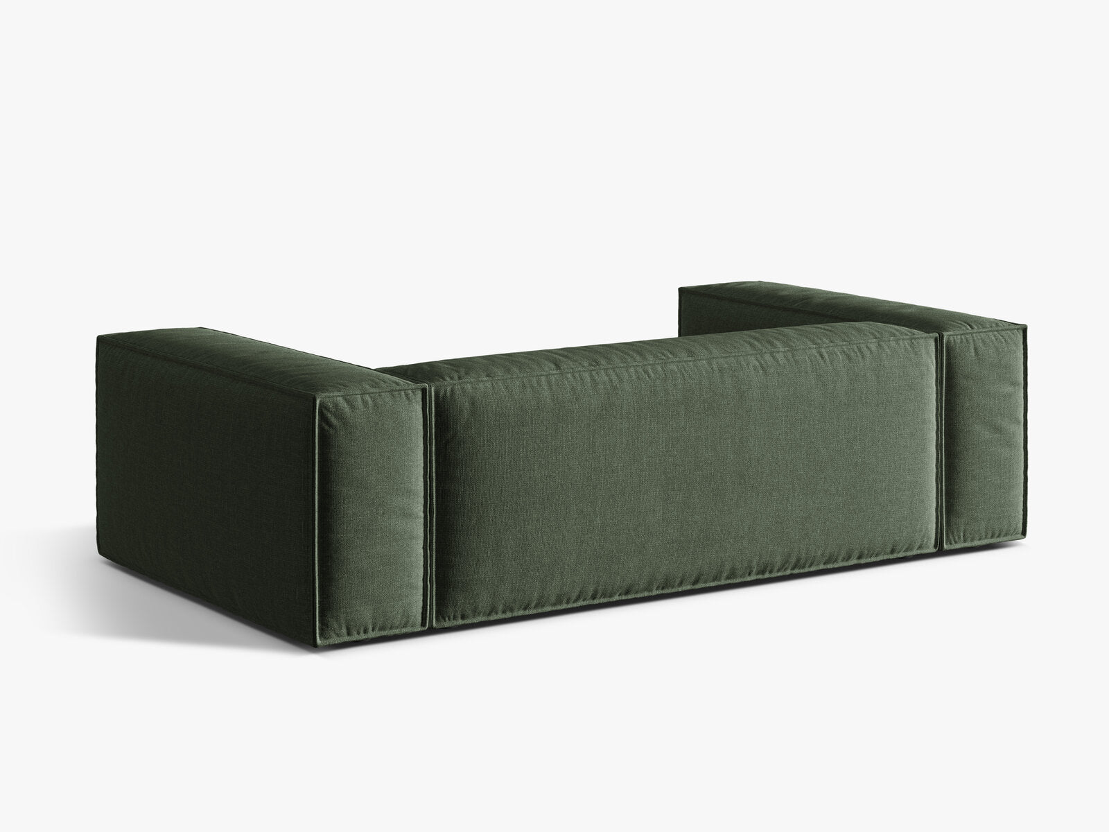 Micadoni Sofa Nuria 3-Sitzer Strukturierter Stoff Moßgrün