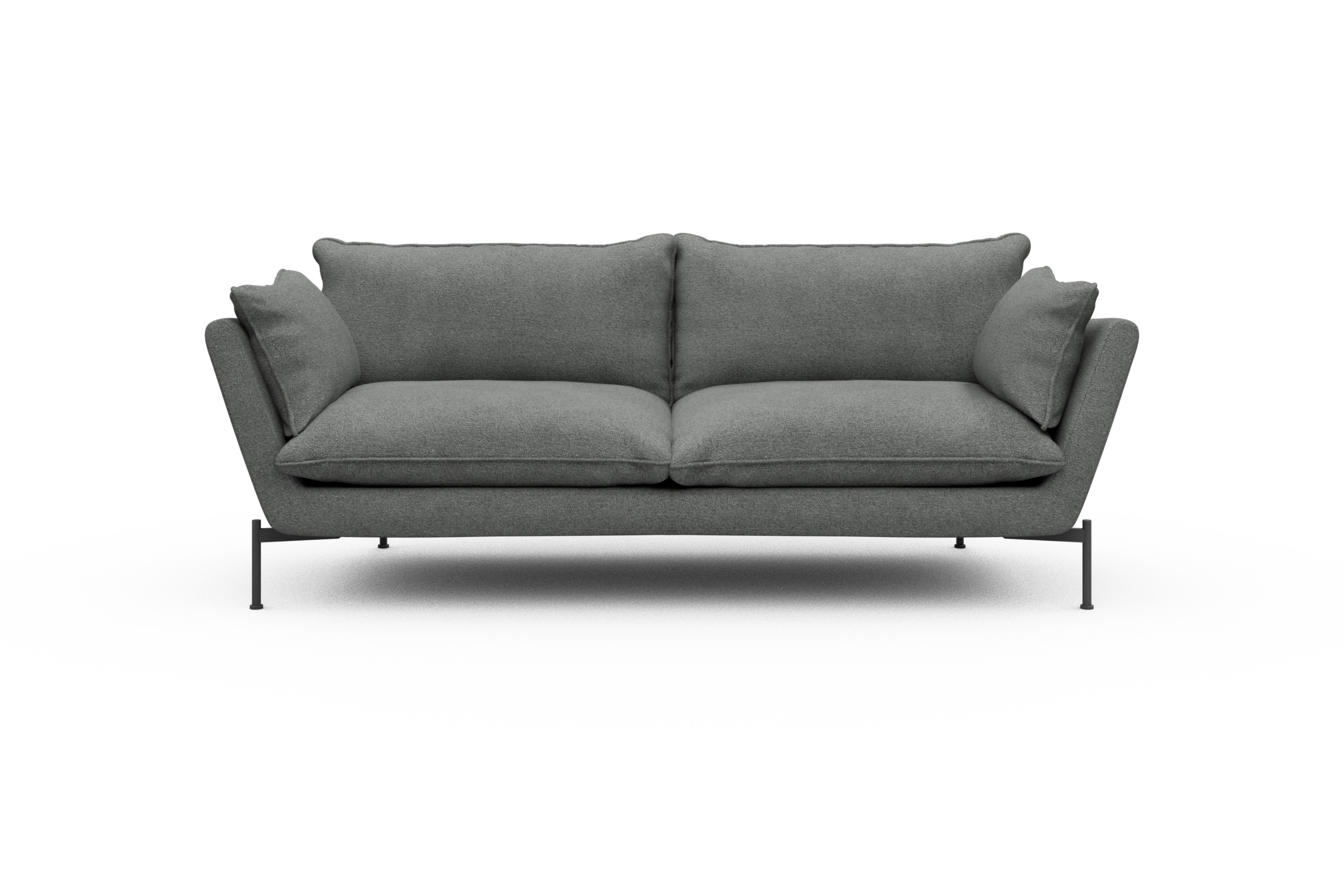 Skandi Home Sofa Anton PREMIUM 3-Sitzer Boucle-Ash-Grey moebelfaktor