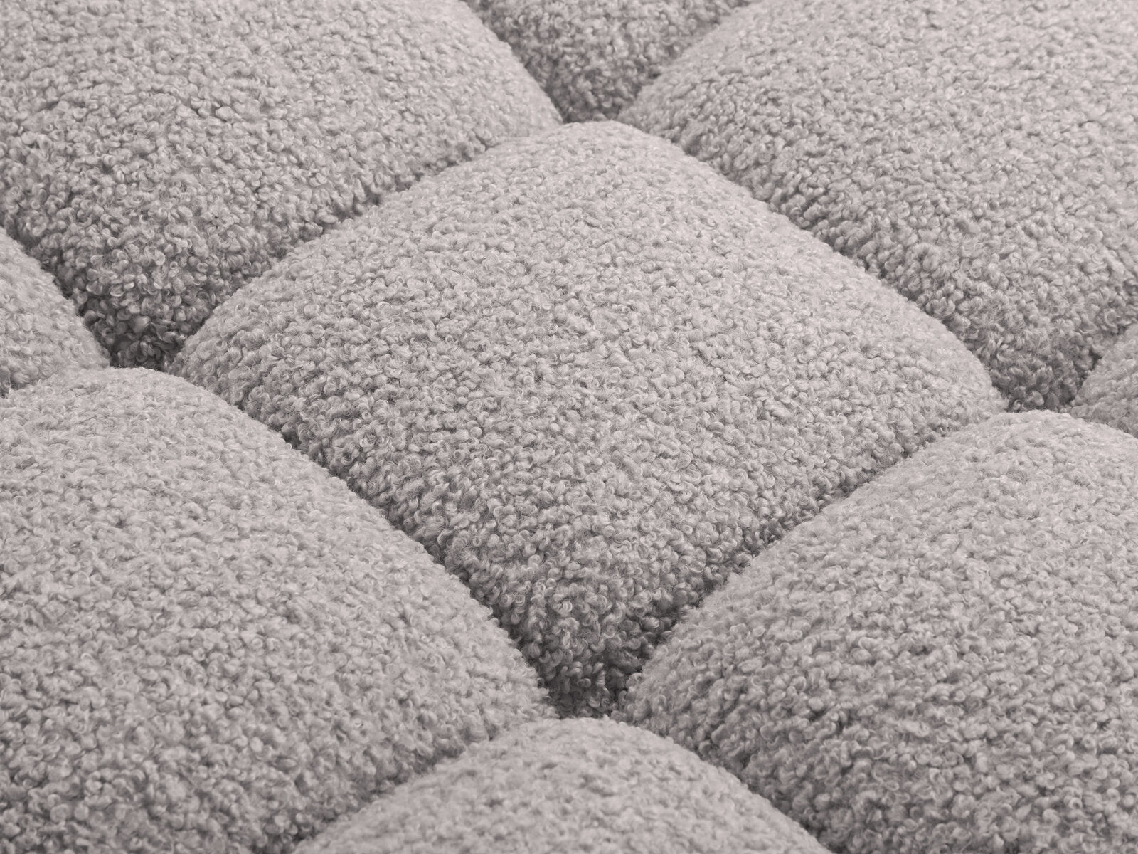 Micadoni Modulares Sofa Bellis 3-Sitzer Boucle Rolf Hellgrau