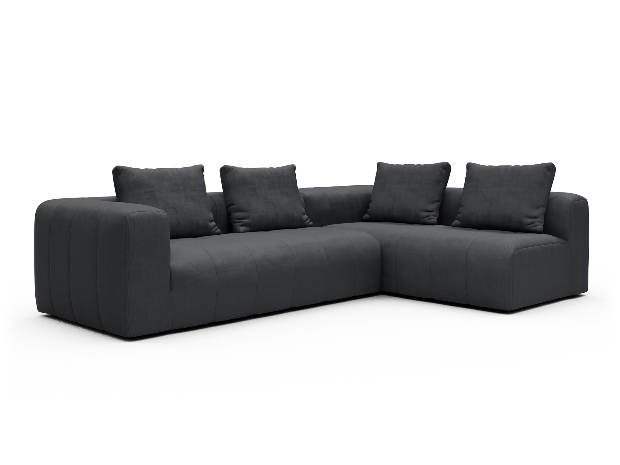 Hugo 2x 2,5-Sitzer Armlehne links Cordufine-Slate-Grey moebelfaktor