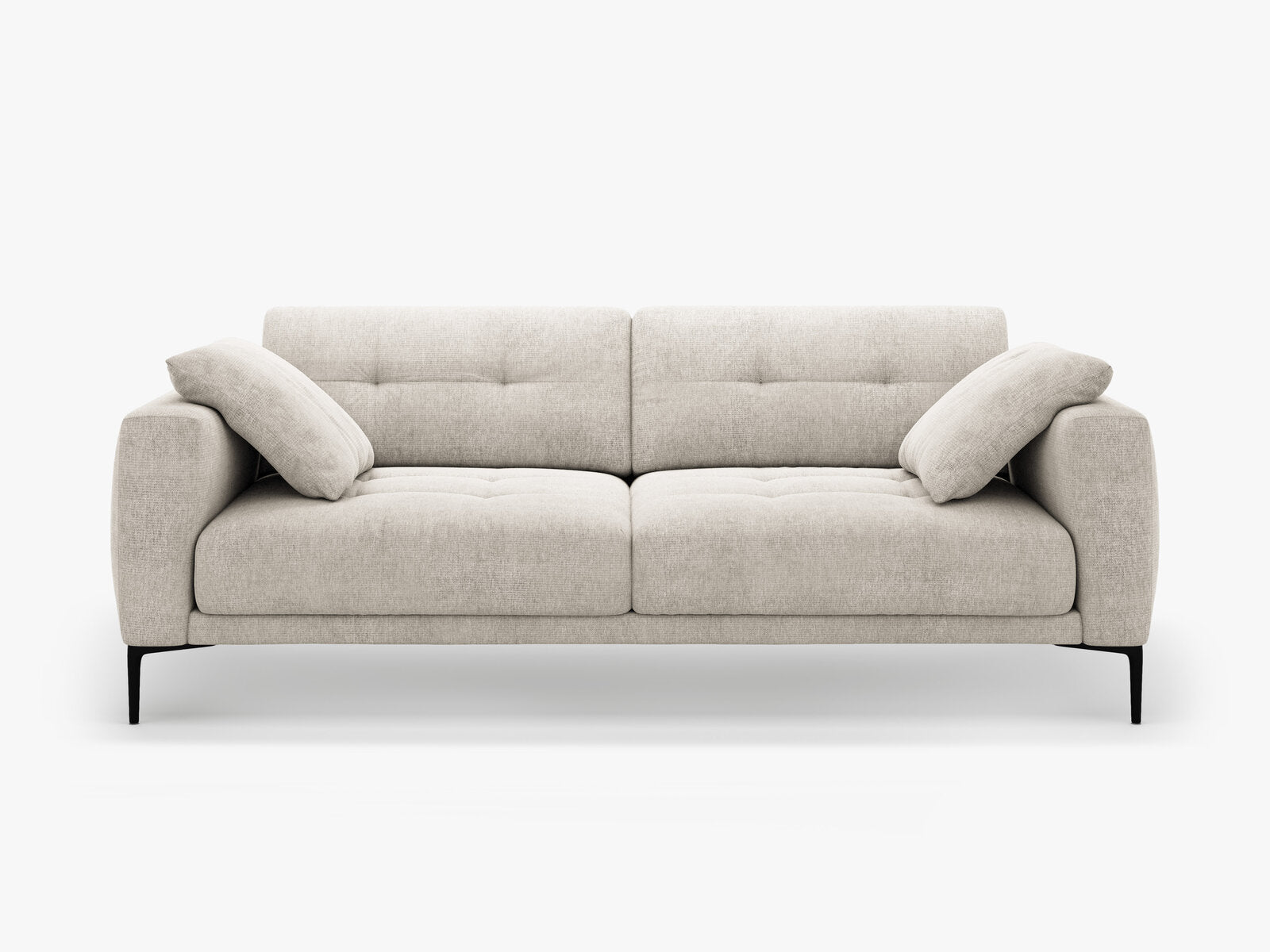 Micadoni Sofa Bemy 4-Sitzer Strukturierter Stoff Beige