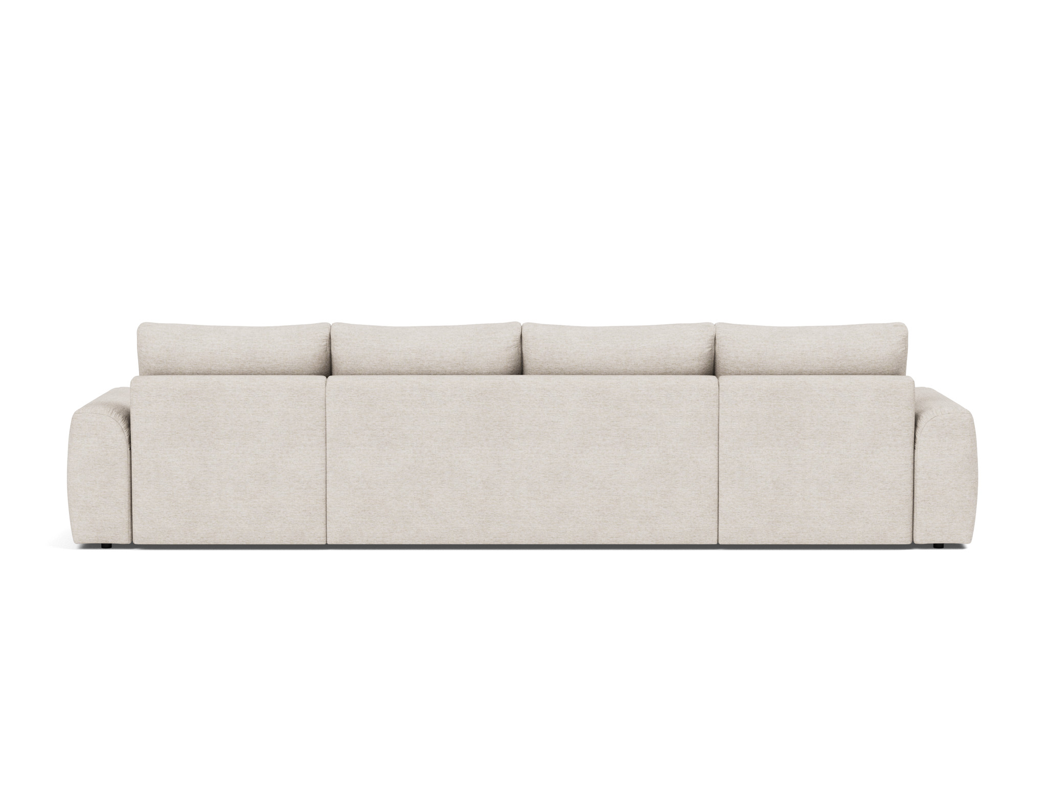 Schlafsofa Norum U-Form mit Chunky-Armlehnen Chenille Yuveno 470-Natural