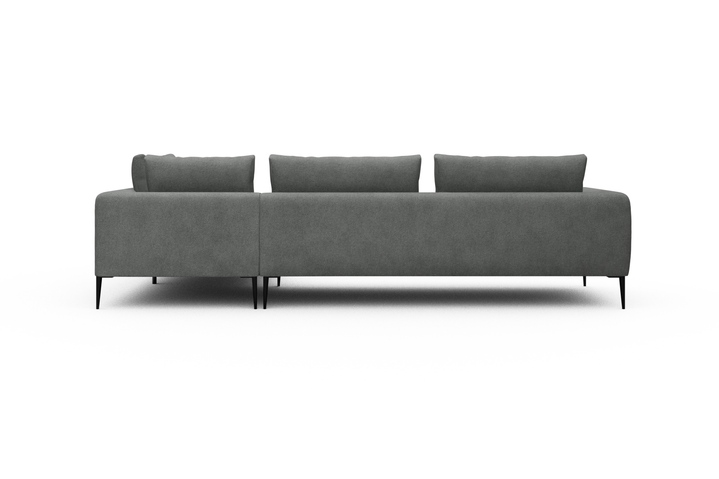 Ecksofa Paul Relax-Ecke links mit 3-Sitzer Boucle-Ash-Grey