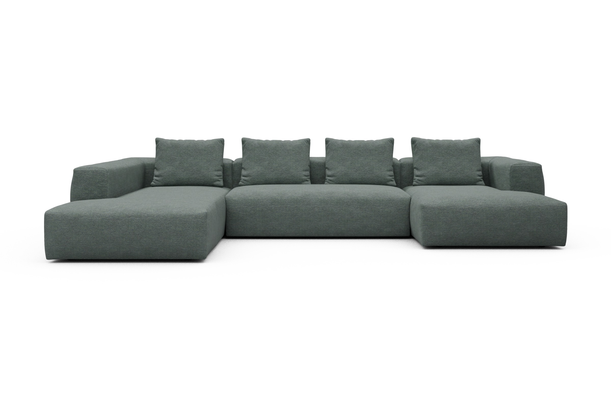 Skandi Home Wohnlandschaft Fred Relax-Ecke links mit 2-Sitzer und Chaiselongue rechts Carreno-Ice-Blue moebelfaktor