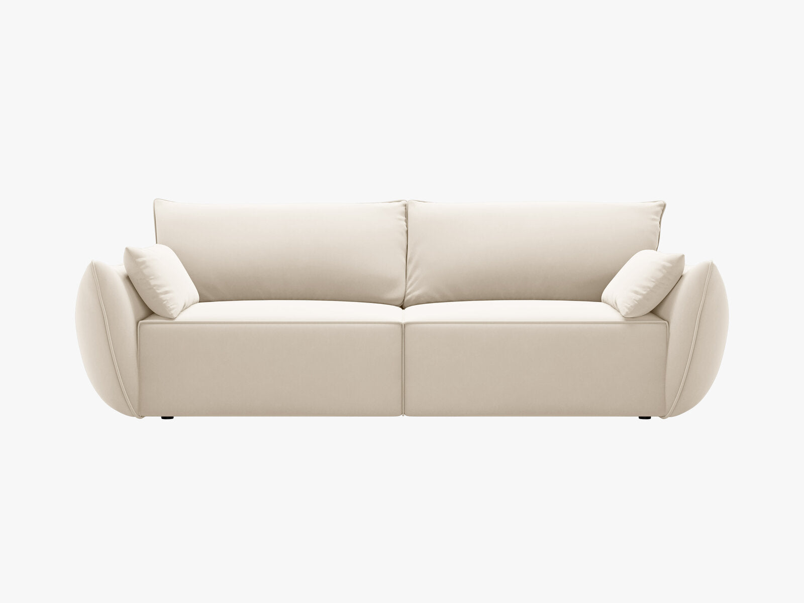 Micadoni Kaelle Sofa Mit Bettfunktion Und Stauraum Samt Bluvel Helles Beige