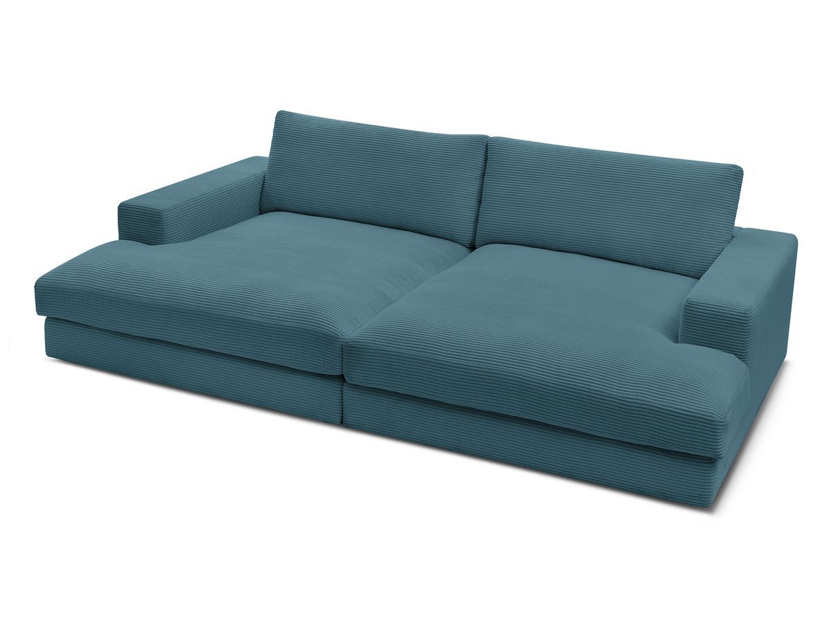 Bobochic Leonard Sofa 4-Sitzer 274 × 159 cm Cordsamt Hellblau