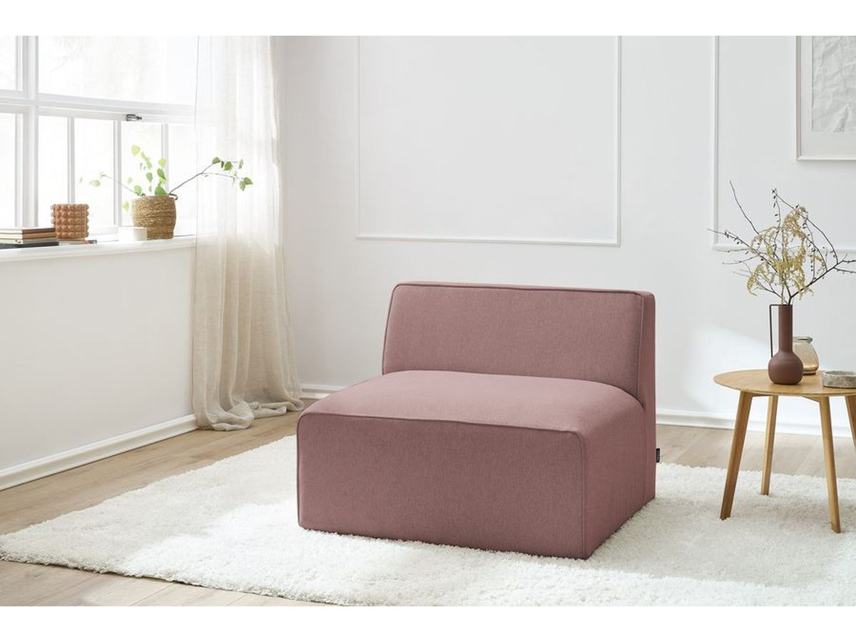 Bobochic Megeve Sofamodul 1-Sitzer Melange-Stoff Rosa