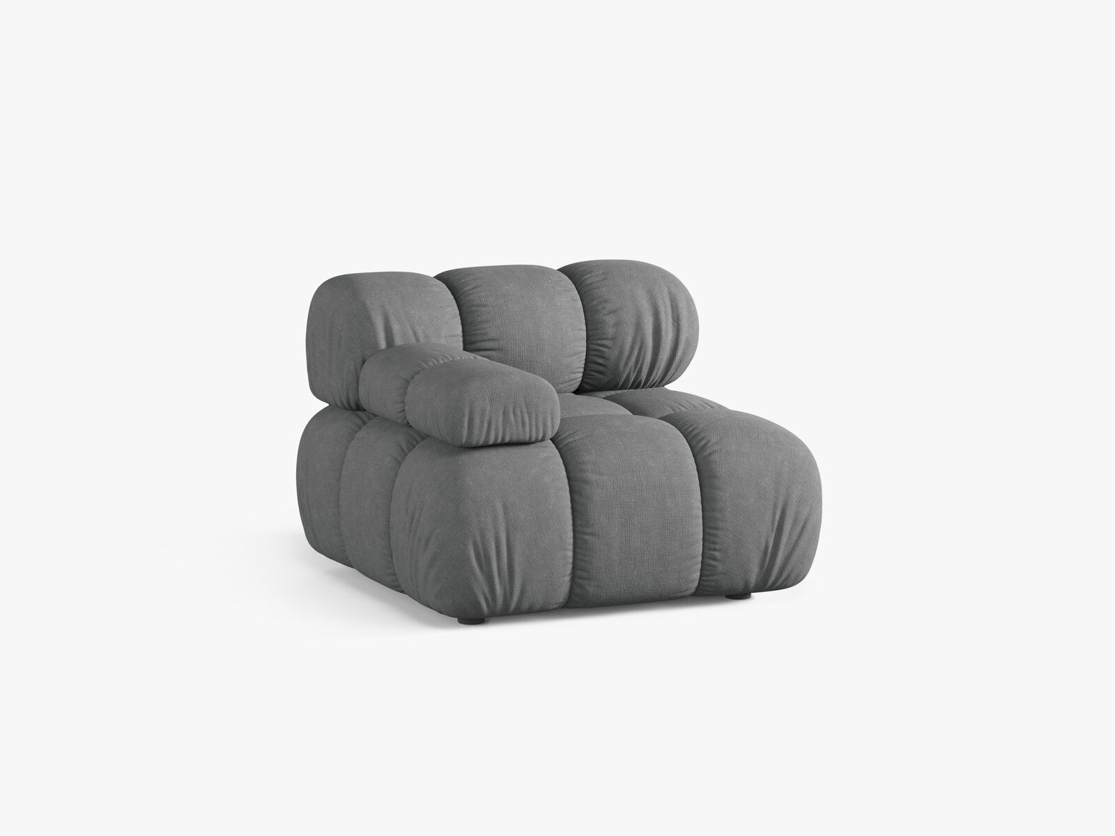Micadoni Eckmodul Bellis Links Strukturierter Stoff Liberty Grau