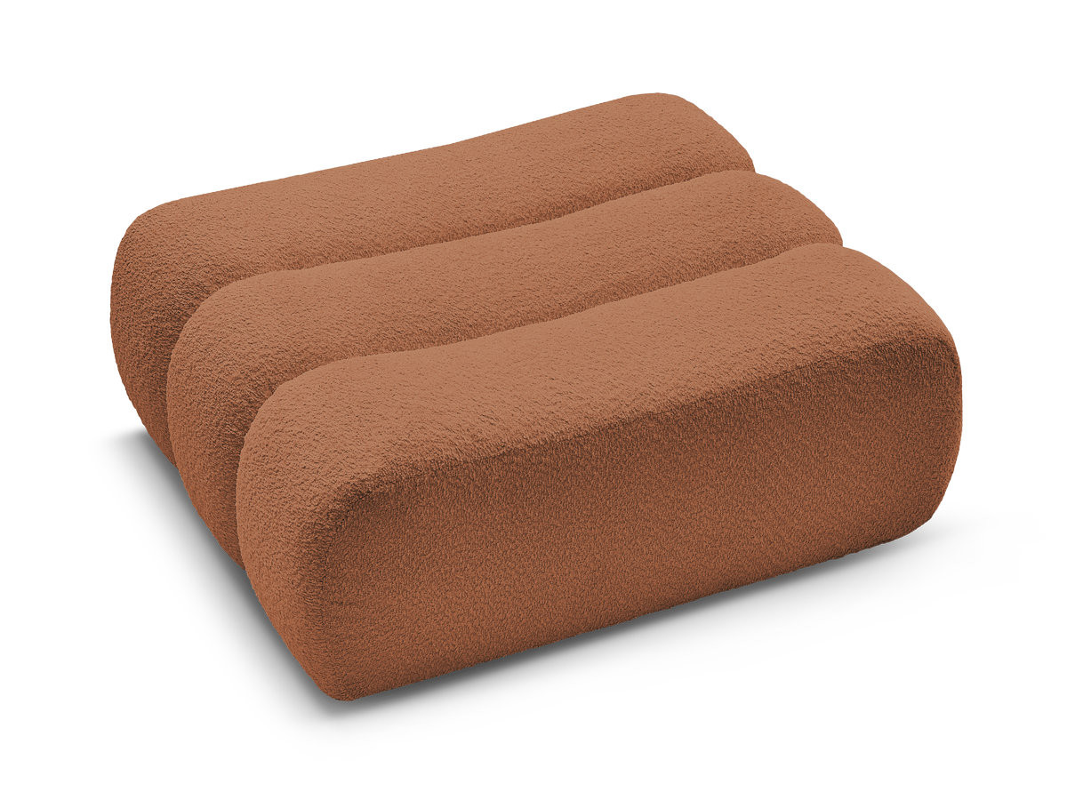 Bobochic Azra Pouf Bouclé-Stoff Orange