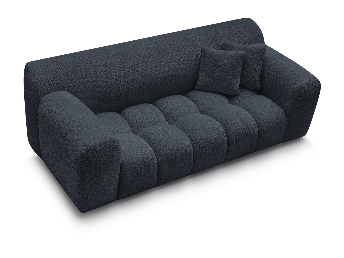 Bobochic Melisse Sofa 2-Sitzer Strukturstoff Blau