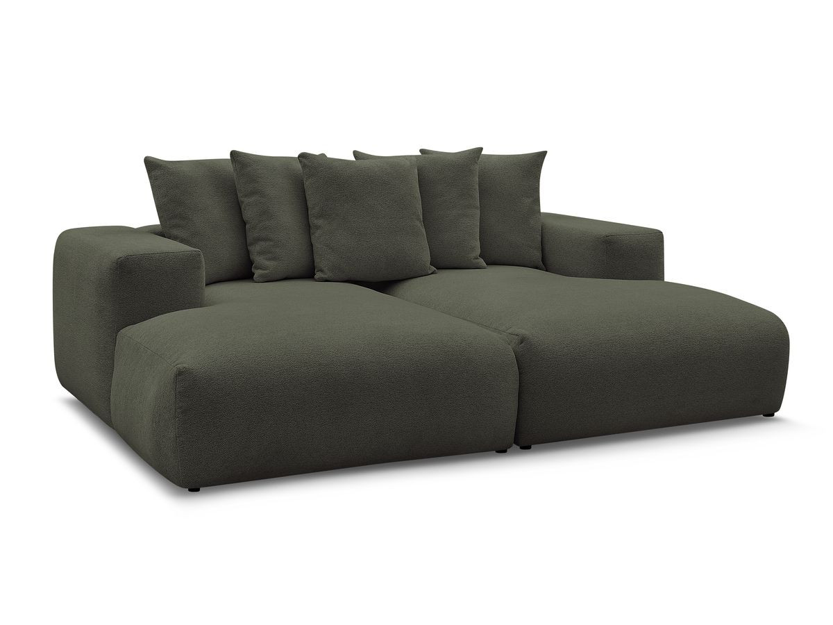 Bobochic Voltaire Sofa 4-Sitzer 248 × 170 cm Melange-Stoff Grün