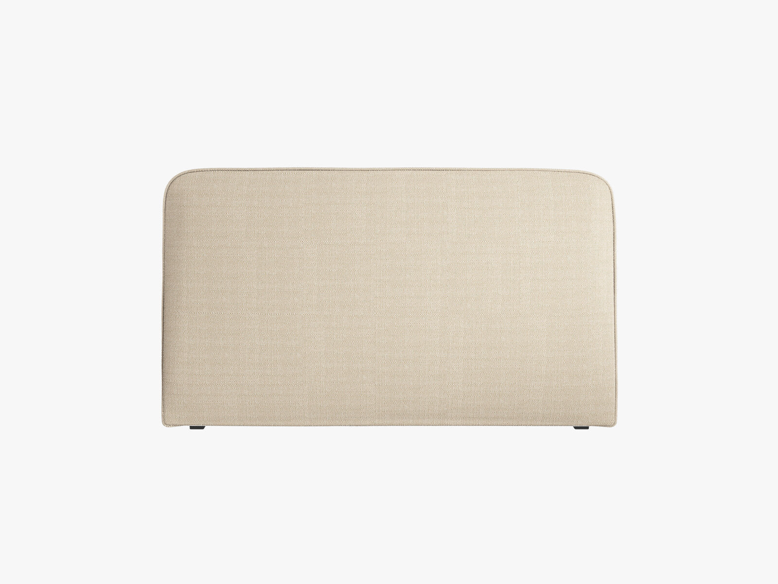 Micadoni Jamie Samtiger Kopfteil 140 cm (H 95 cm) Strukturierter Stoff Babel Beige 160x95