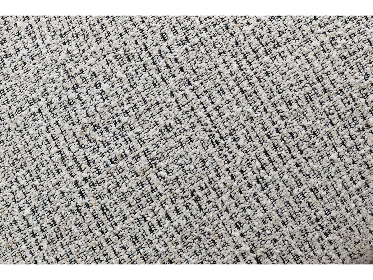 Bobochic Arsene Ecksofa mit Schlaffunktion und Bettkasten und Pouf 288 × 148 cm Melange-Stoff Hellgrau