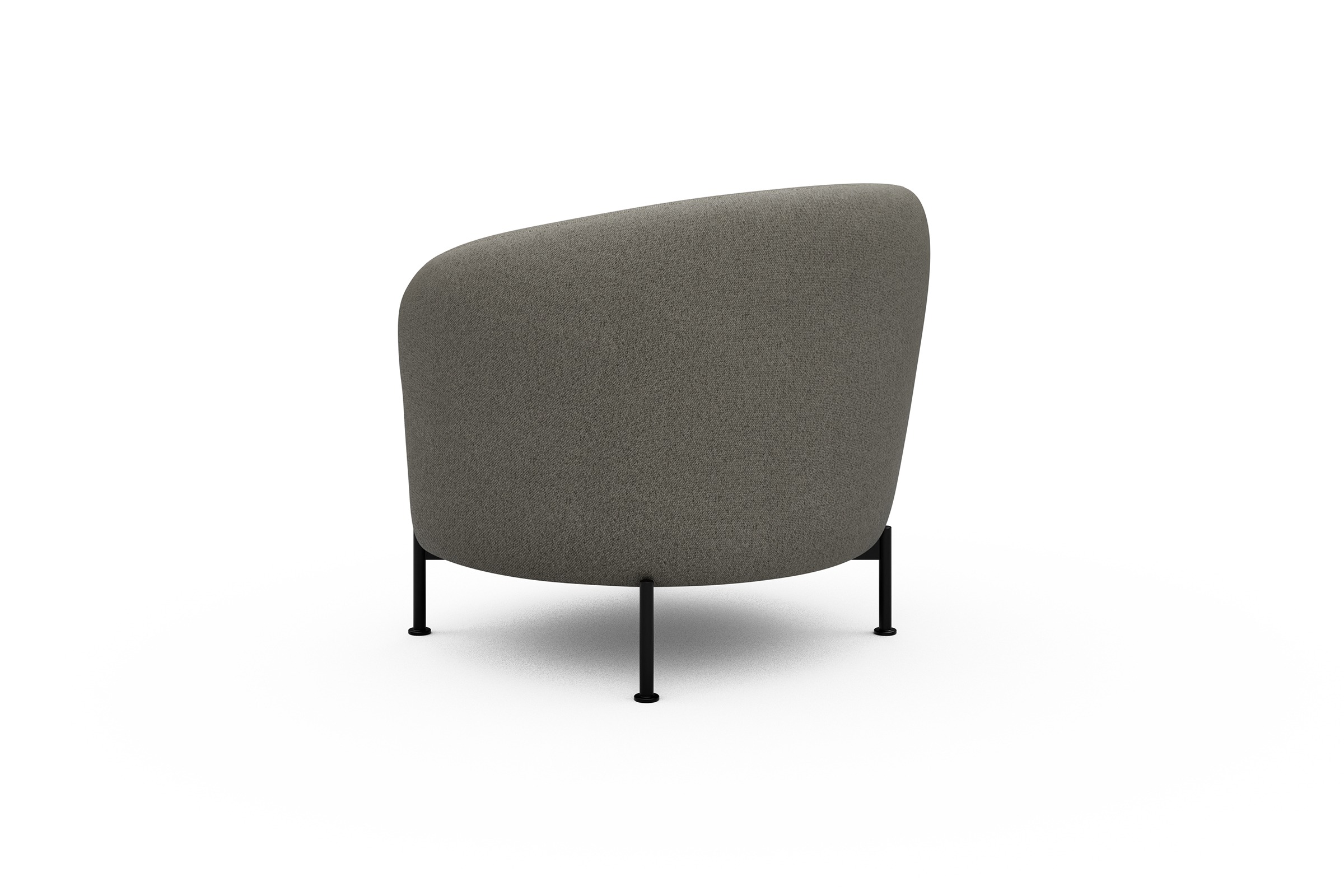 Sessel Ronda X-Metallgestell Schwarz Denari-Warm-Grey