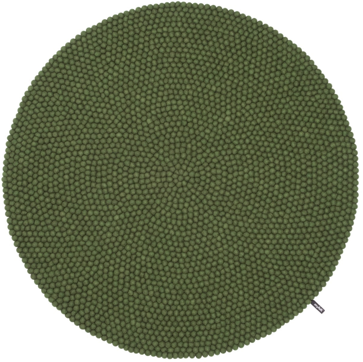 myfelt Jost Filzkugelteppich Tannengrün rund Ø 50 cm
