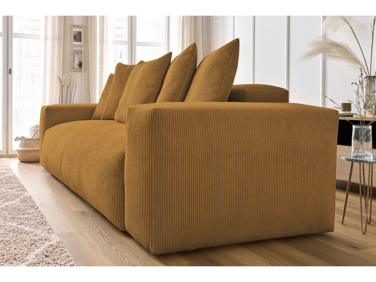 Bobochic Voltaire Sofa 3-Sitzer 280 × 124 cm Cordsamt Gelb