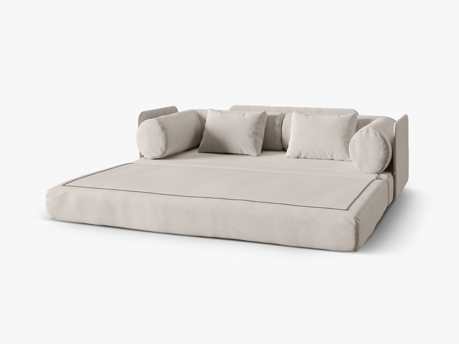 Micadoni Sofa Dreamy 3-Sitzer mit Schlaffunktion Samt Salvador Beige