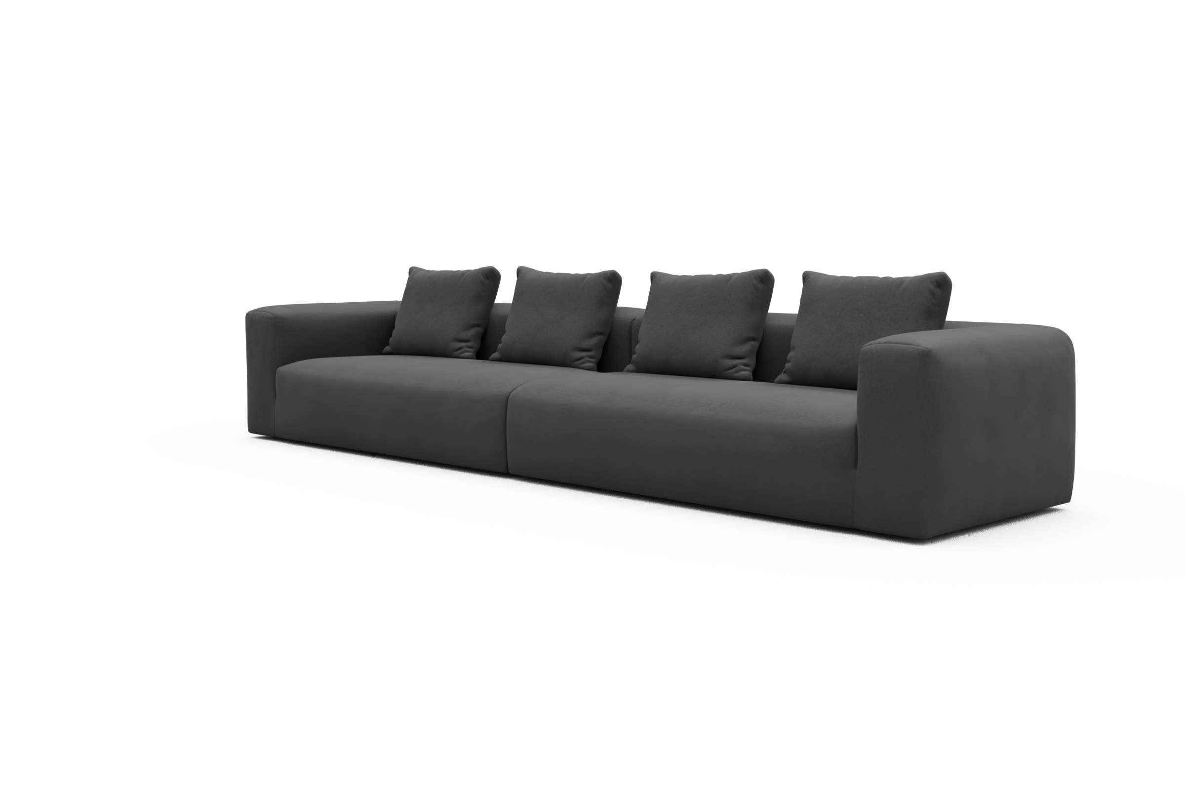 Sofa Modulares XXL Sofa Fred 5-Sitzer Satya-Zinc