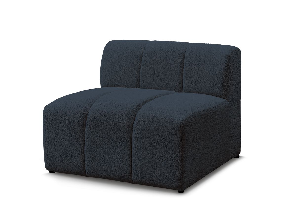 Bobochic Annecy Sofamodul 1-Sitzer Bouclé-Stoff Dunkelblau