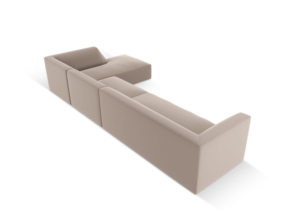 Cosmopolitan Design Ecksofa Siena 5-Sitzer Kunstleder Pacifico Hellbraun Rechts