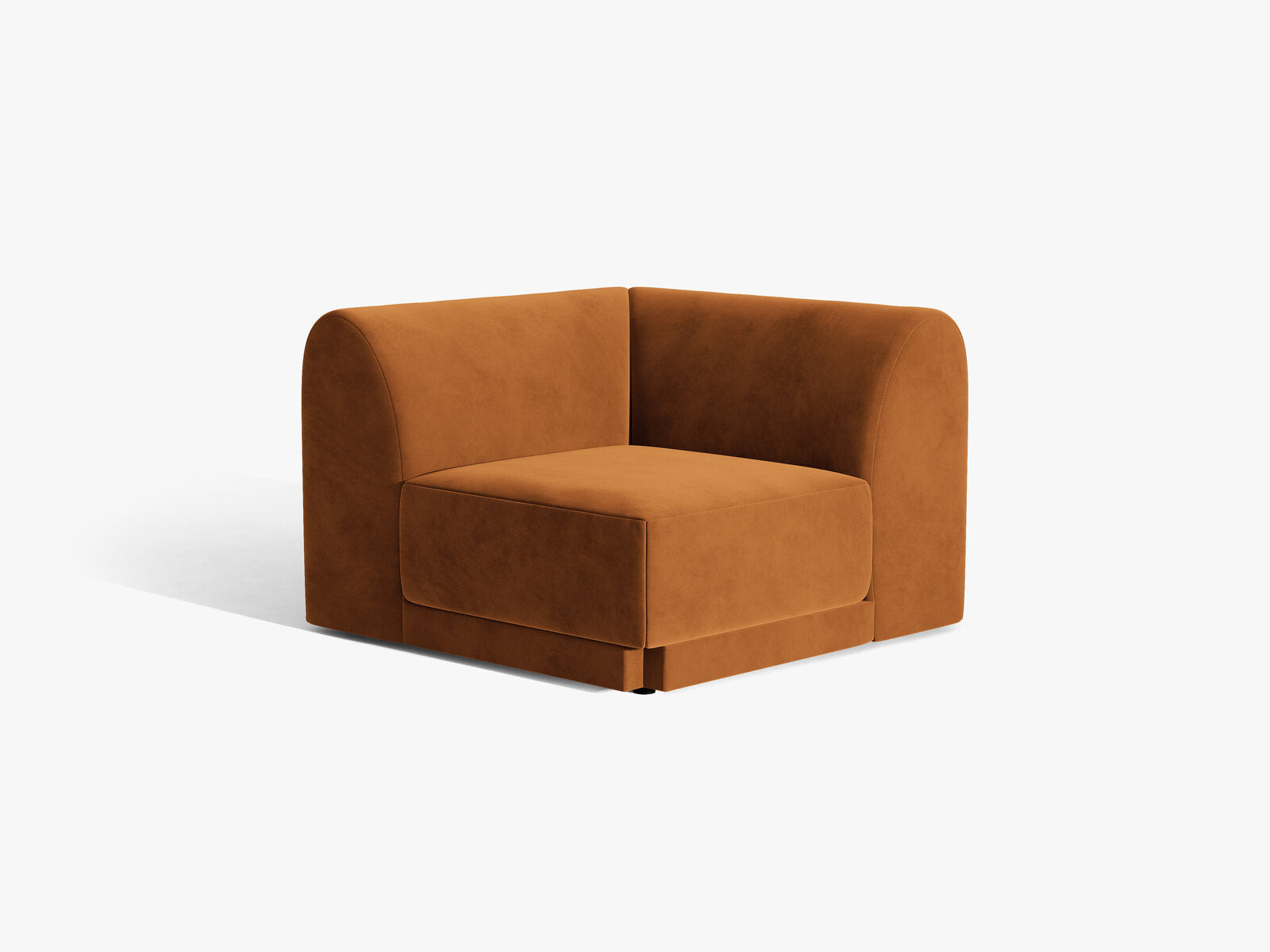 Micadoni Modul Ecke Miley Samt Bluvel Terrakotta
