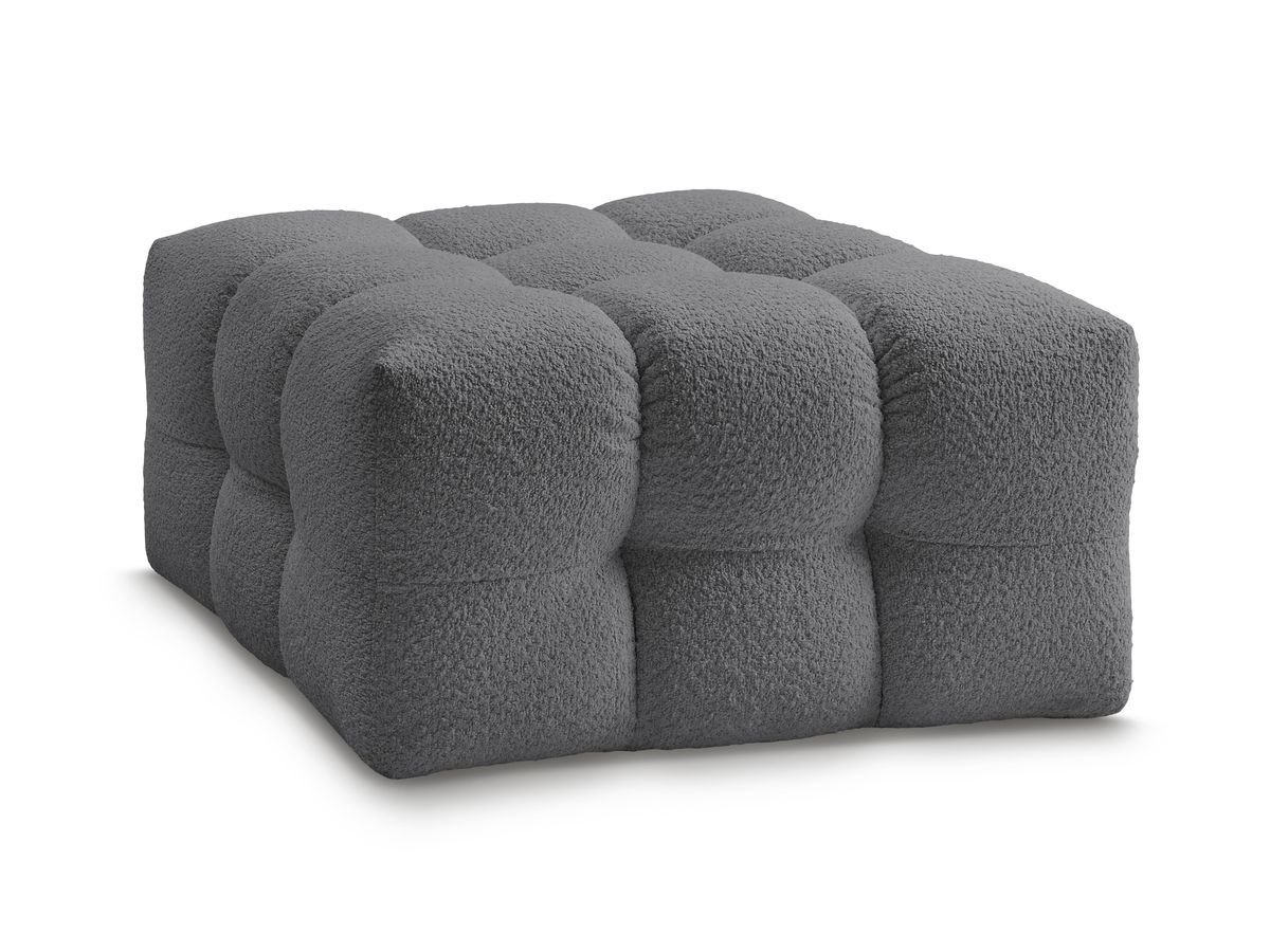 Bobochic Cloud Pouf Bouclé-Stoff Dunkelgrau