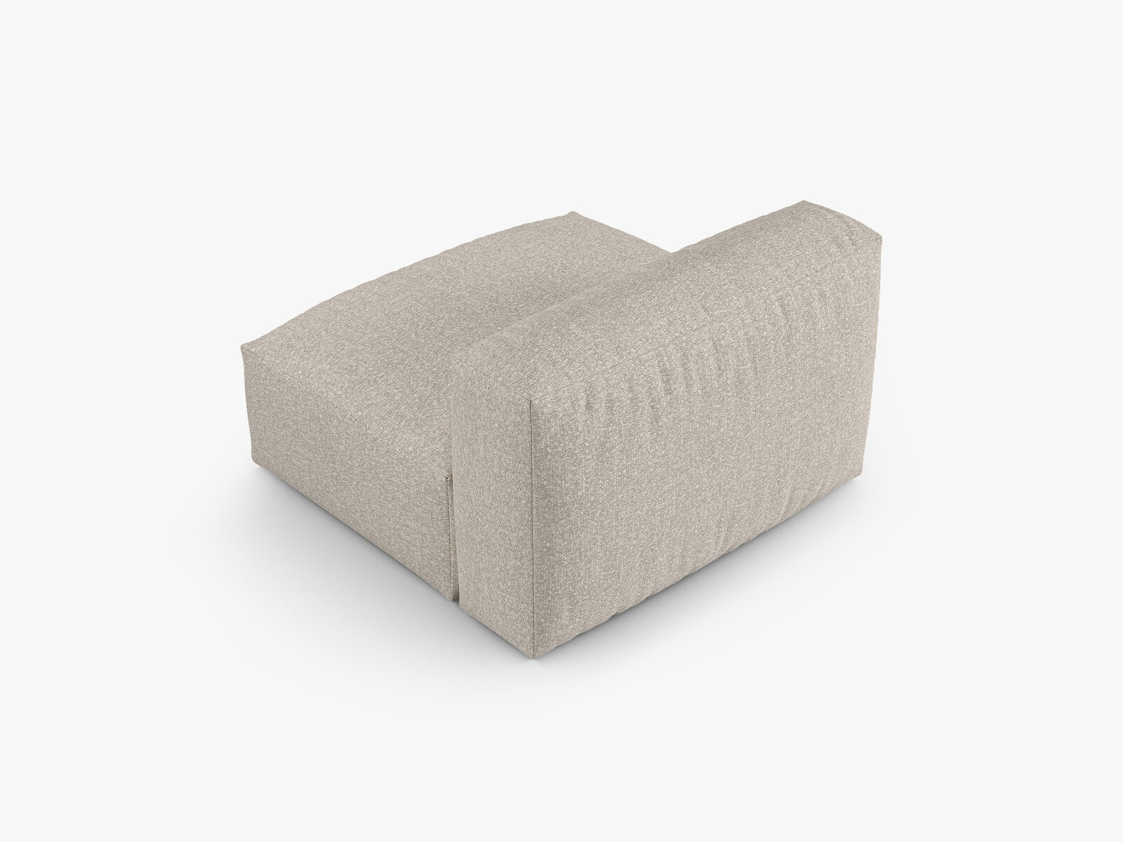 Micadoni Mittelmodul Martina 1-Sitzer 90cm Sitztiefe Boucle Monet Beige