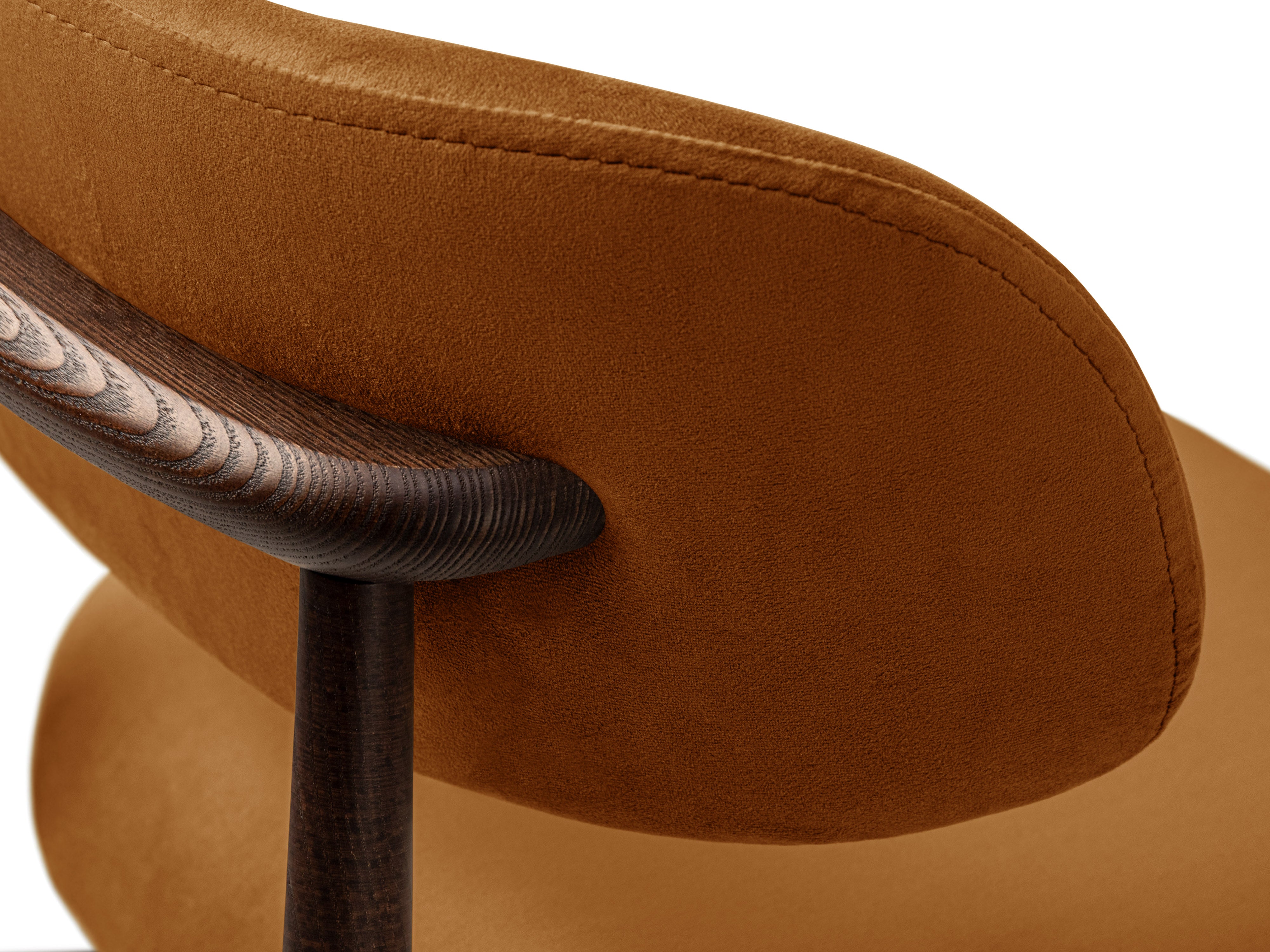 Micadoni Stuhl Evan Samt Magic Velvet Kamel Nussbaum