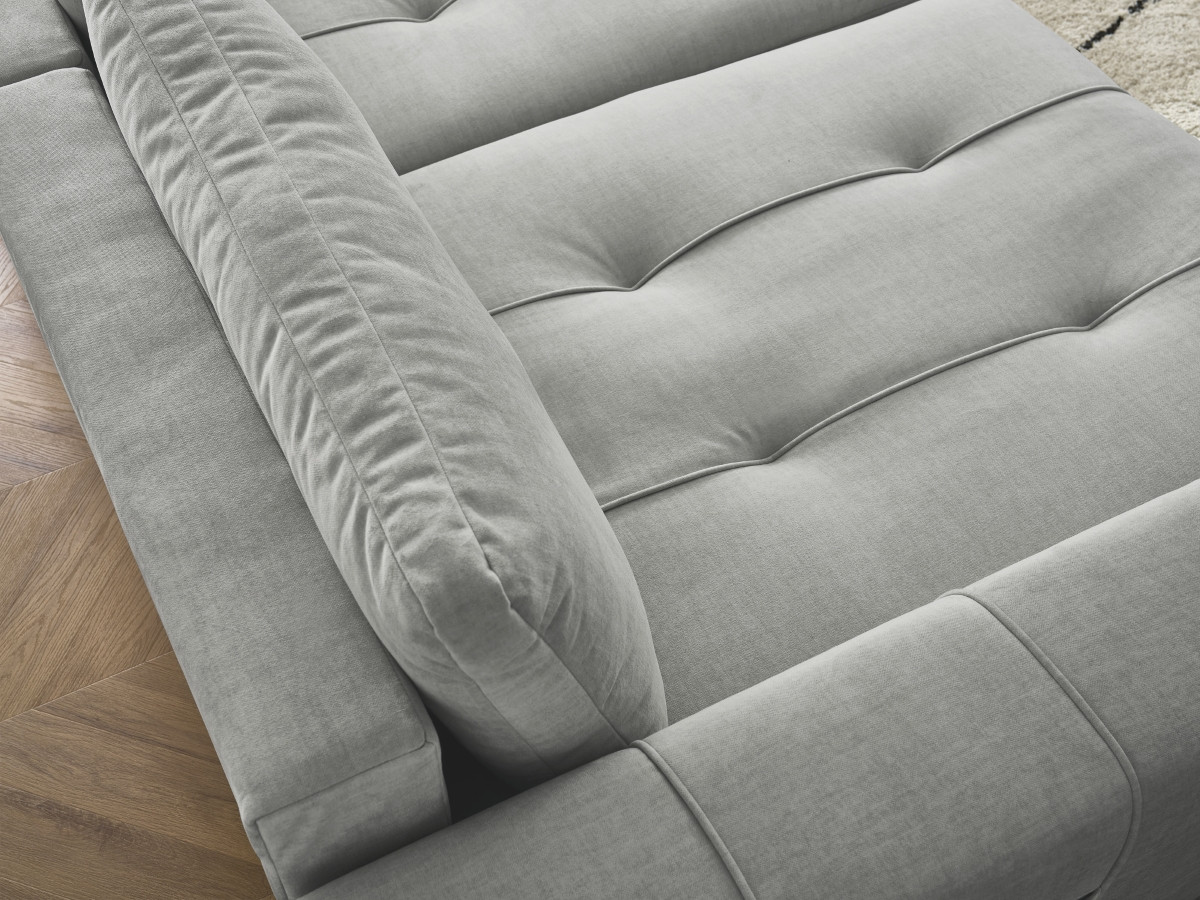 Bobochic Arsene Sofa 4-Sitzer Samt Hellgrau