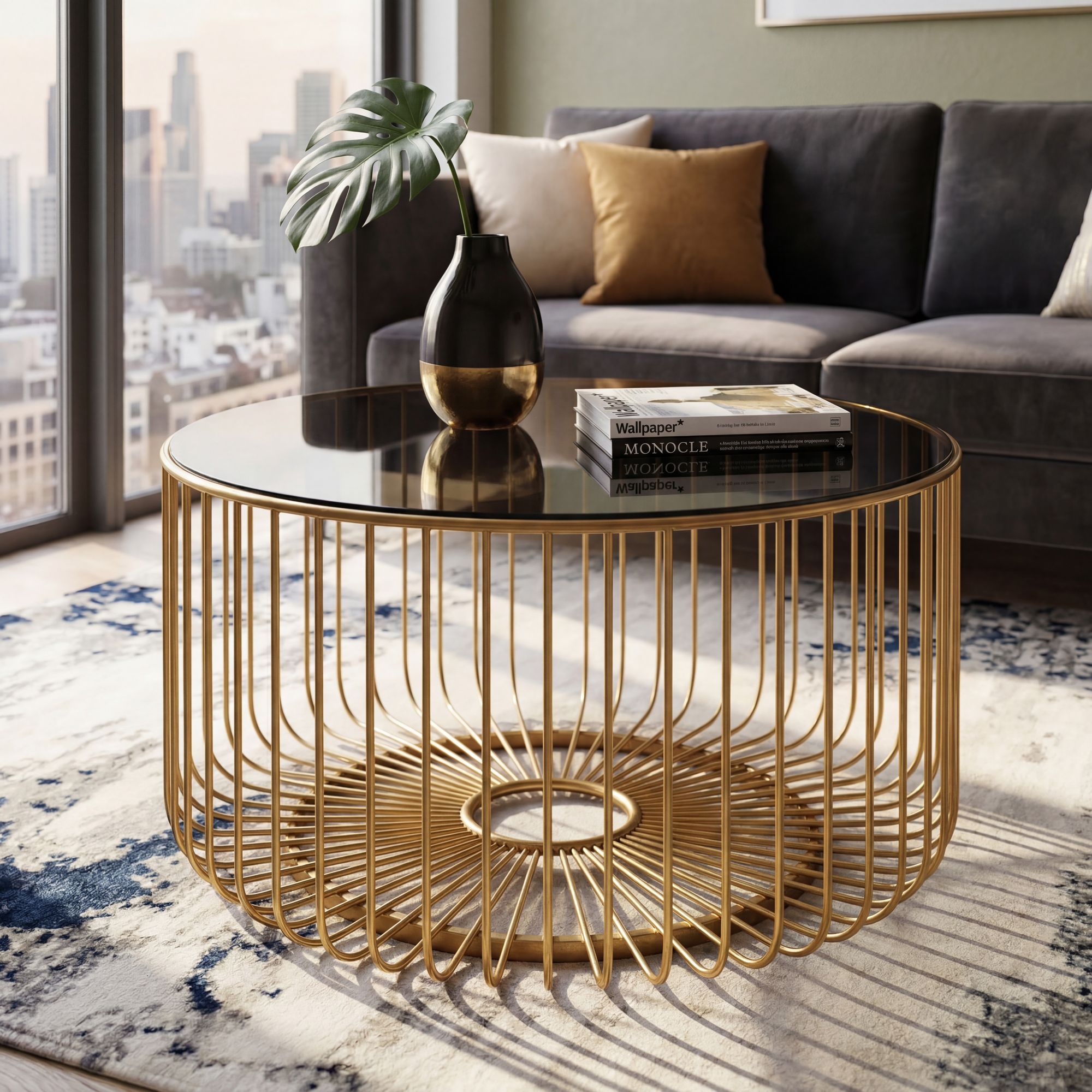 Couchtisch Rovaer Gold Ø 60 cm