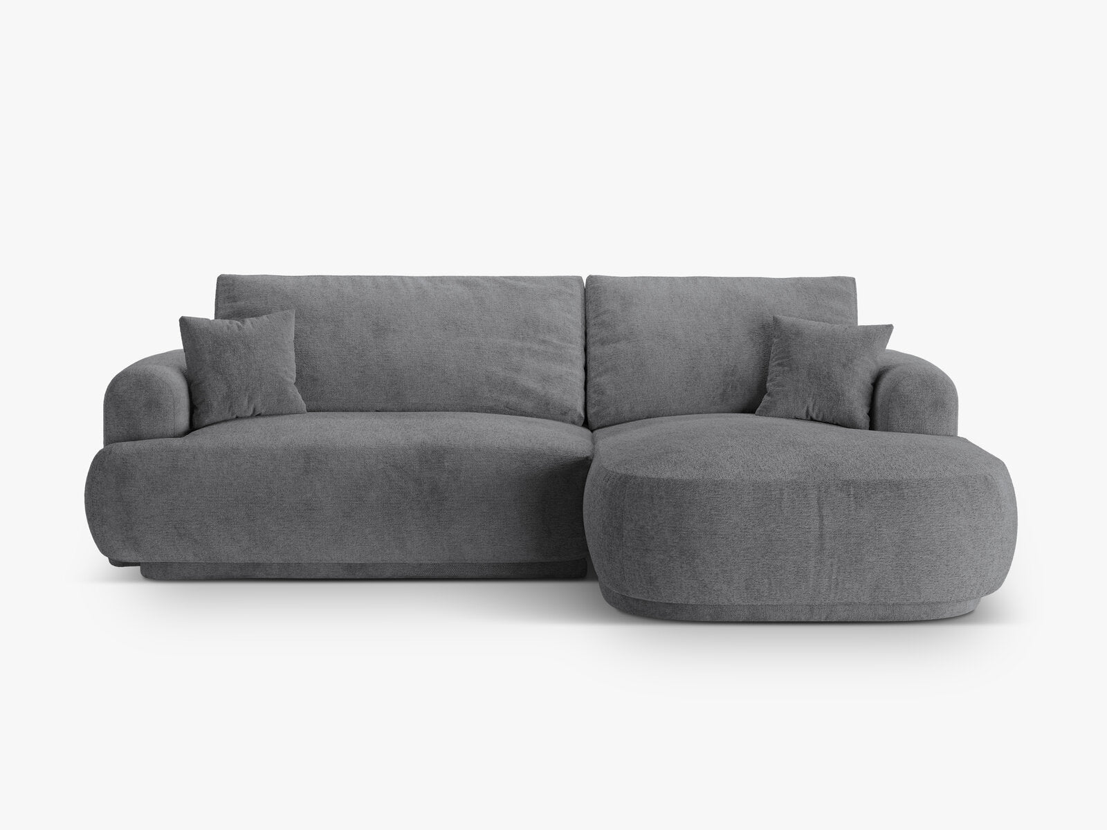 Micadoni Ella Ecksofa 5-Sitzer mit Schlaffunktion Rechts Strukturierter Stoff Sorella Grau