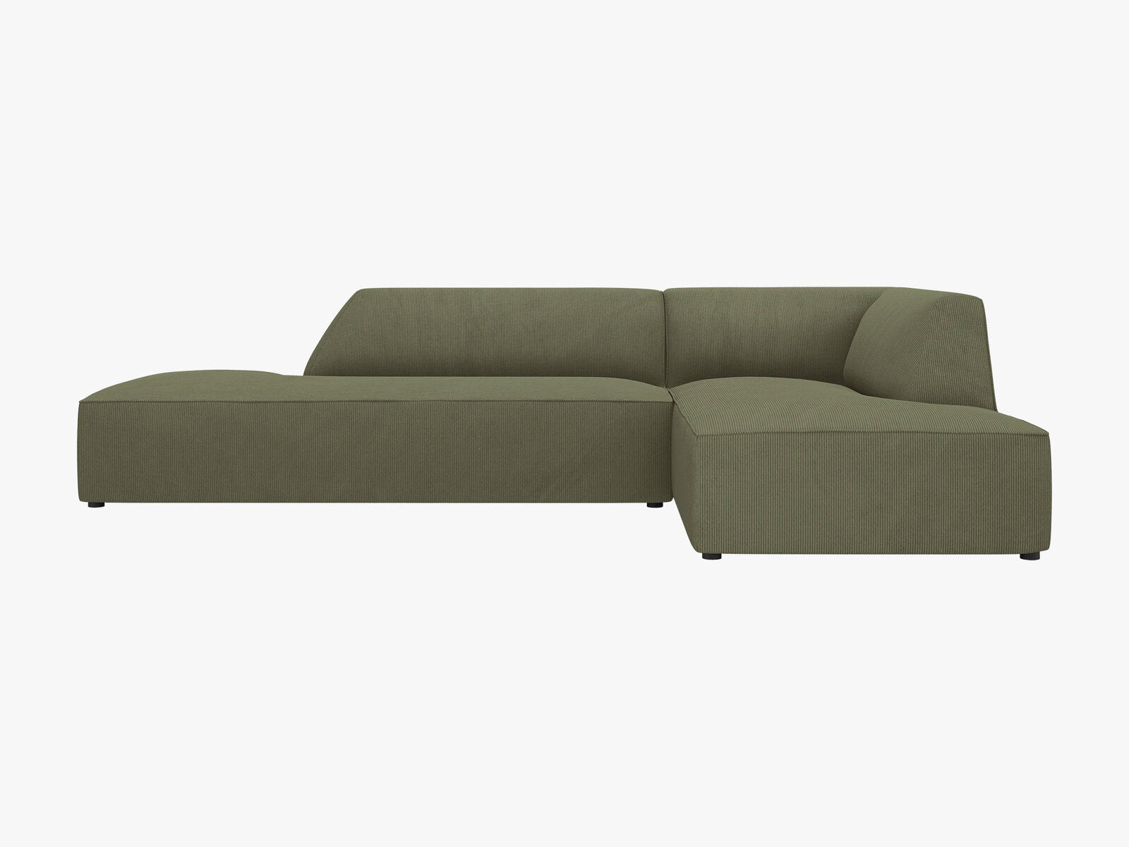 Micadoni Ecksofa Ruby 4-Sitzer Rechts Kord Scala Grün