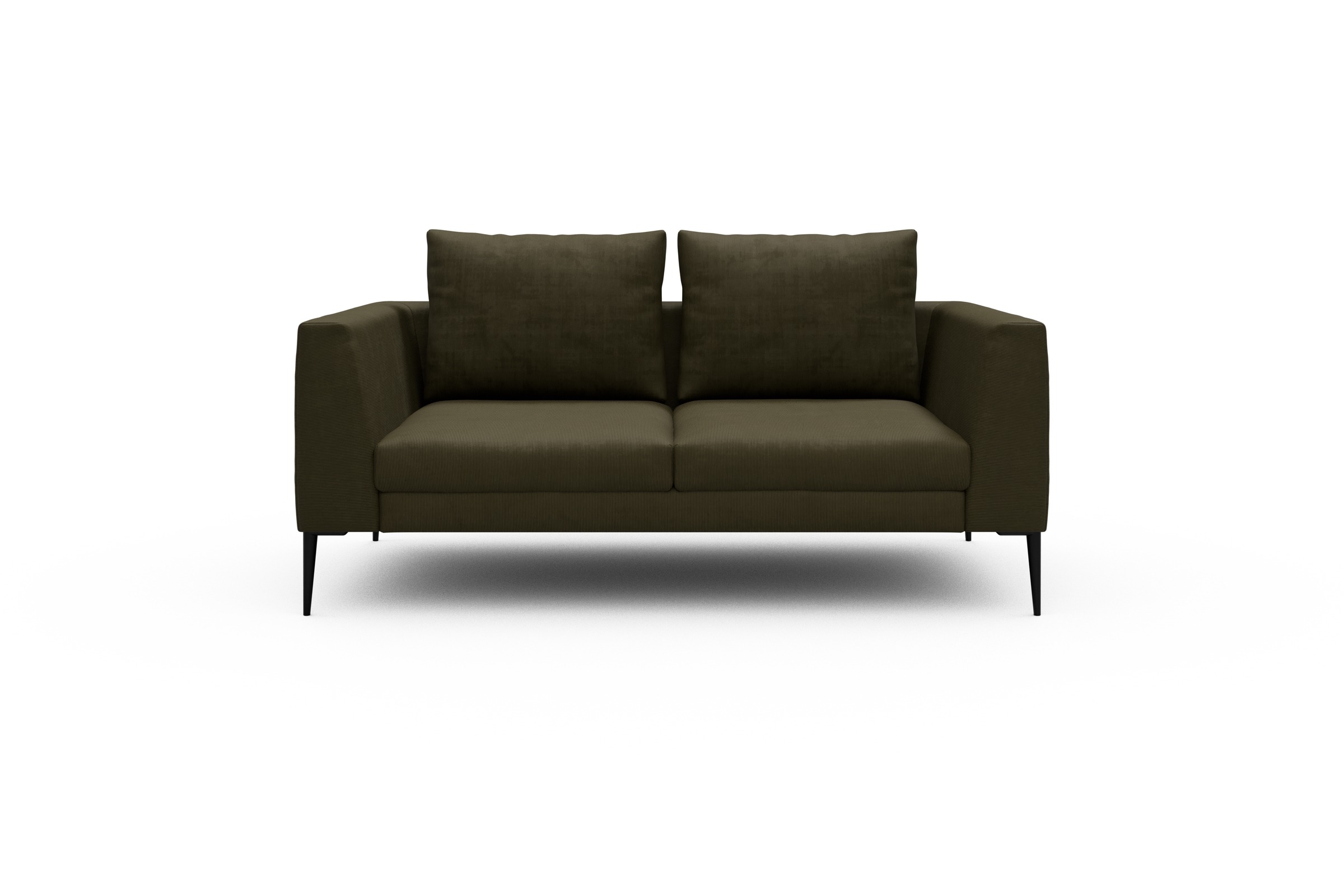Skandi Home Sofa Paul 2-Sitzer Cordufine-Pine-Green moebelfaktor