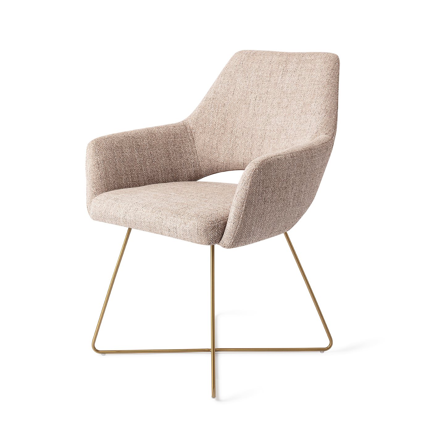 Jesper Home Esszimmerstuhl Yanai Biscuit-Beach Cross Gold