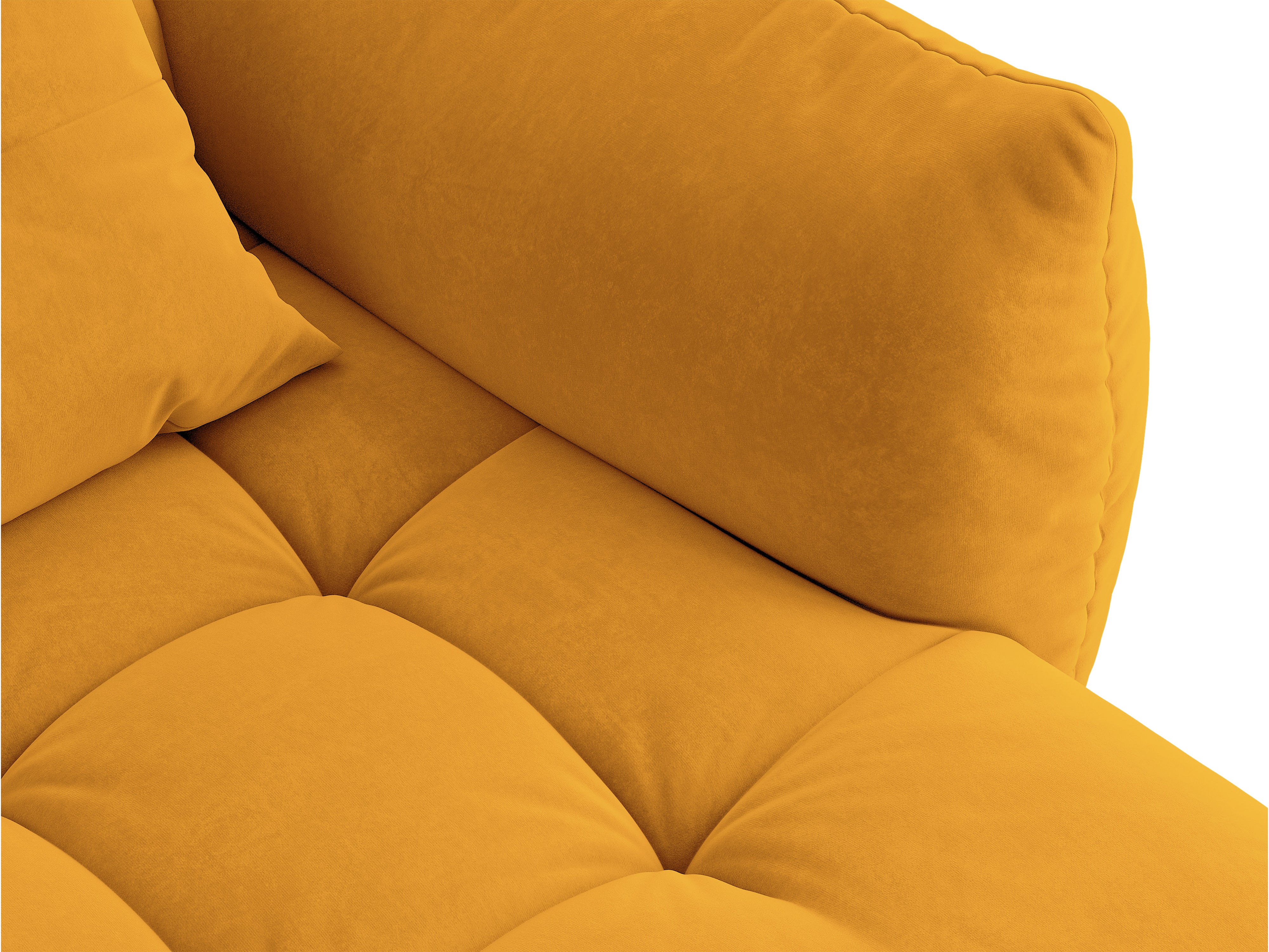 Micadoni Bloom Ecksofa 6-Sitzer Rechts Samt Casino Gelb