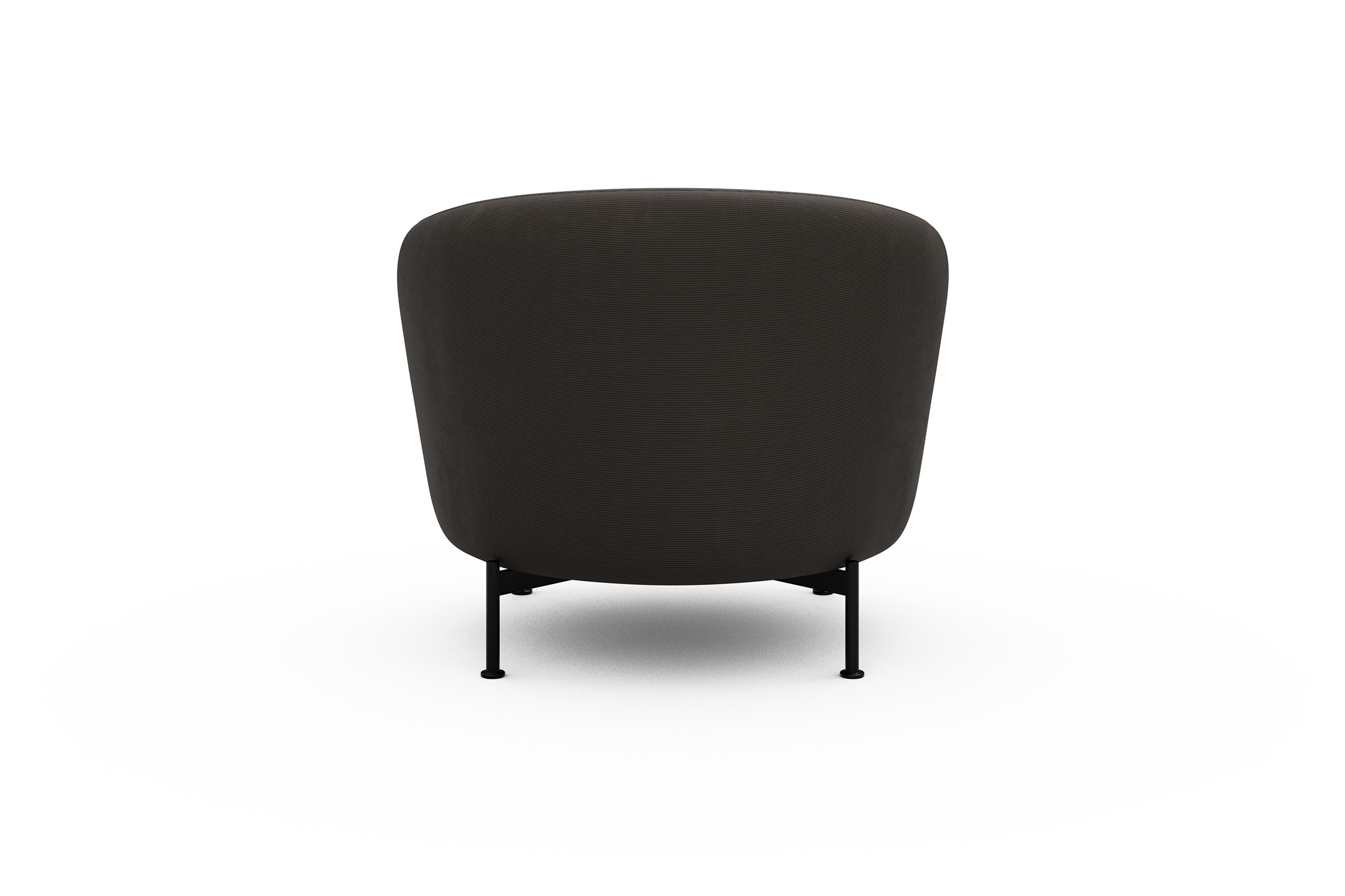 Sessel Ronda X-Metallgestell Schwarz Cordufine-Taupe