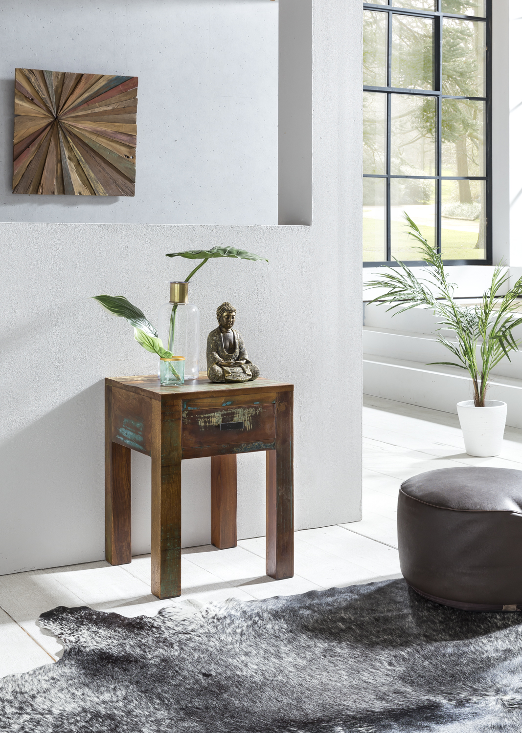 Nachttisch Kerteminde Mango Massivholz Braun 40 × 40 × 55 cm