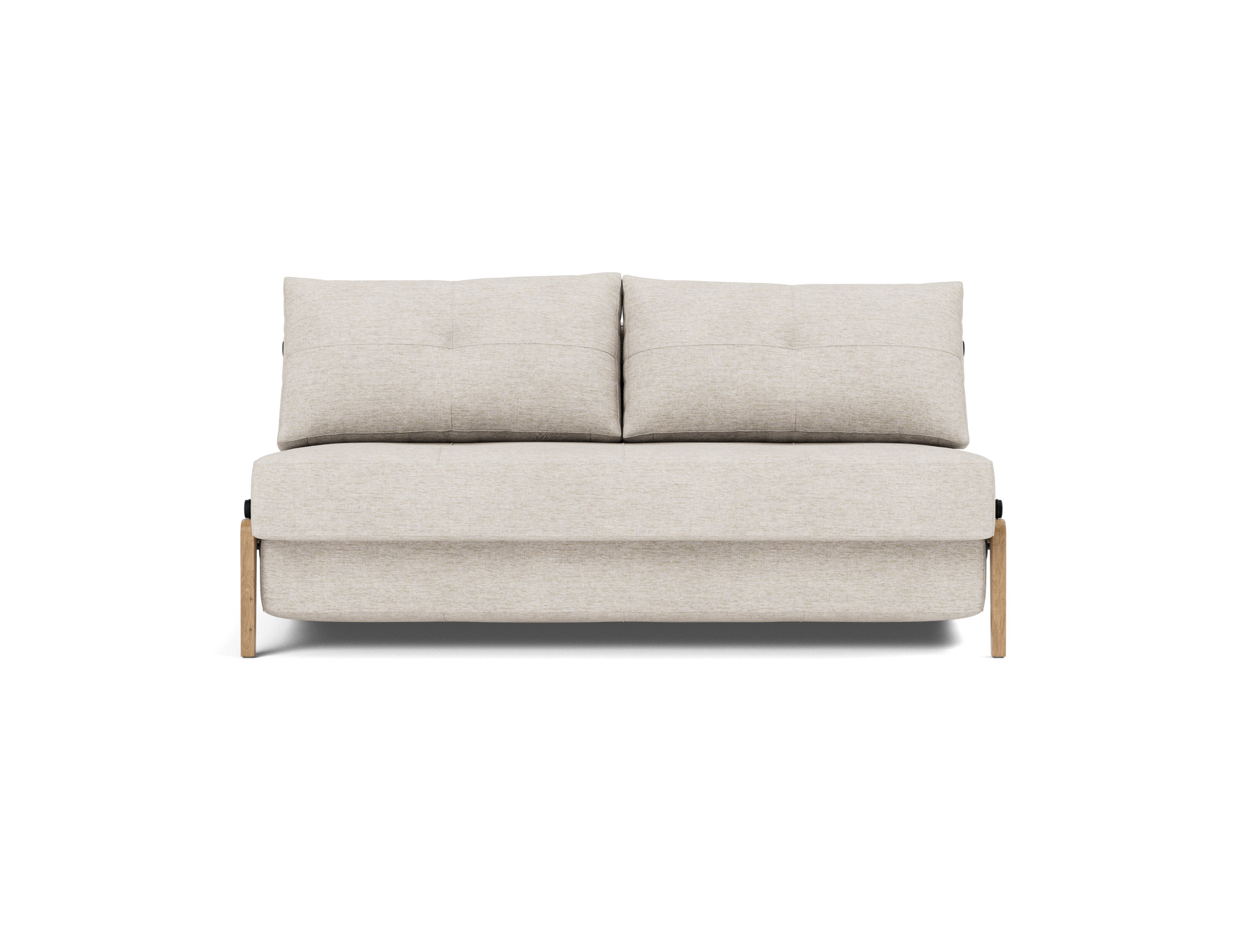 Schlafsofa Cubed 160 Chenille Yuveno 470-Natural Beine Eiche