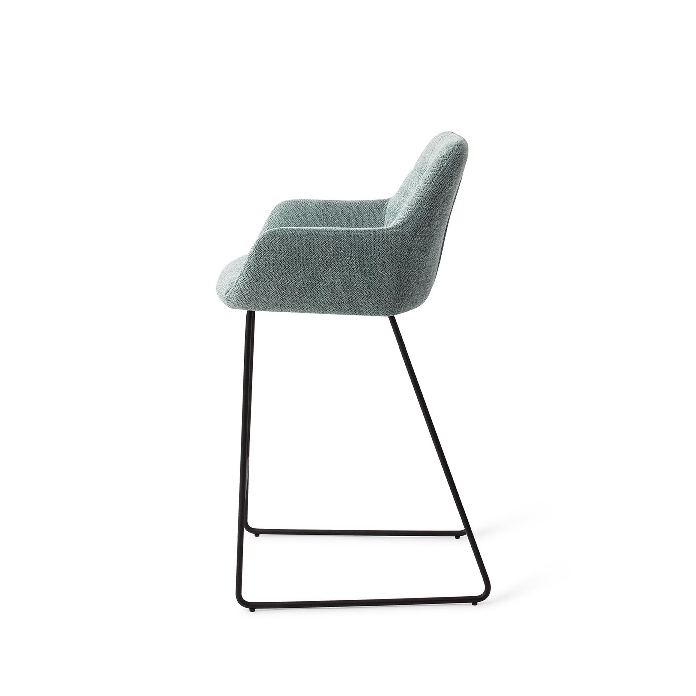 Jesper Home Barhocker Noto Real-Teal Slide Schwarz Barhöhe (75cm)