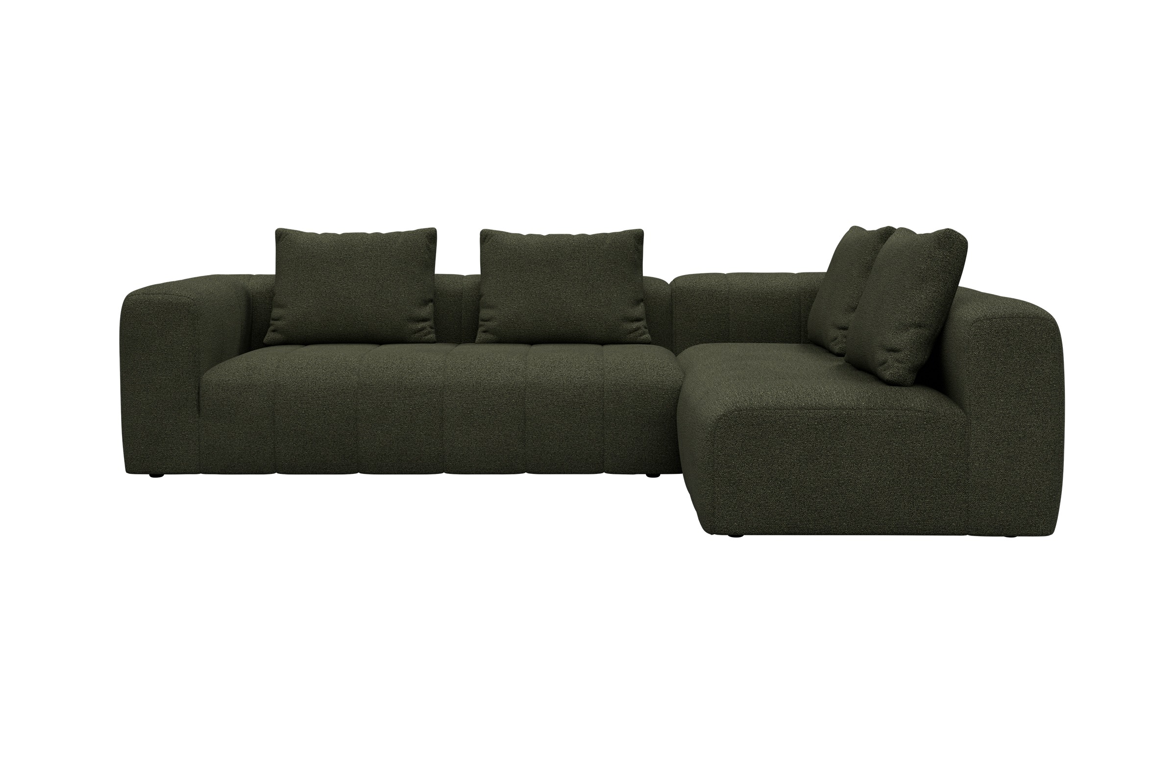 Hugo 2x 2,5-Sitzer Armlehne links Boucle-Forest-Green moebelfaktor