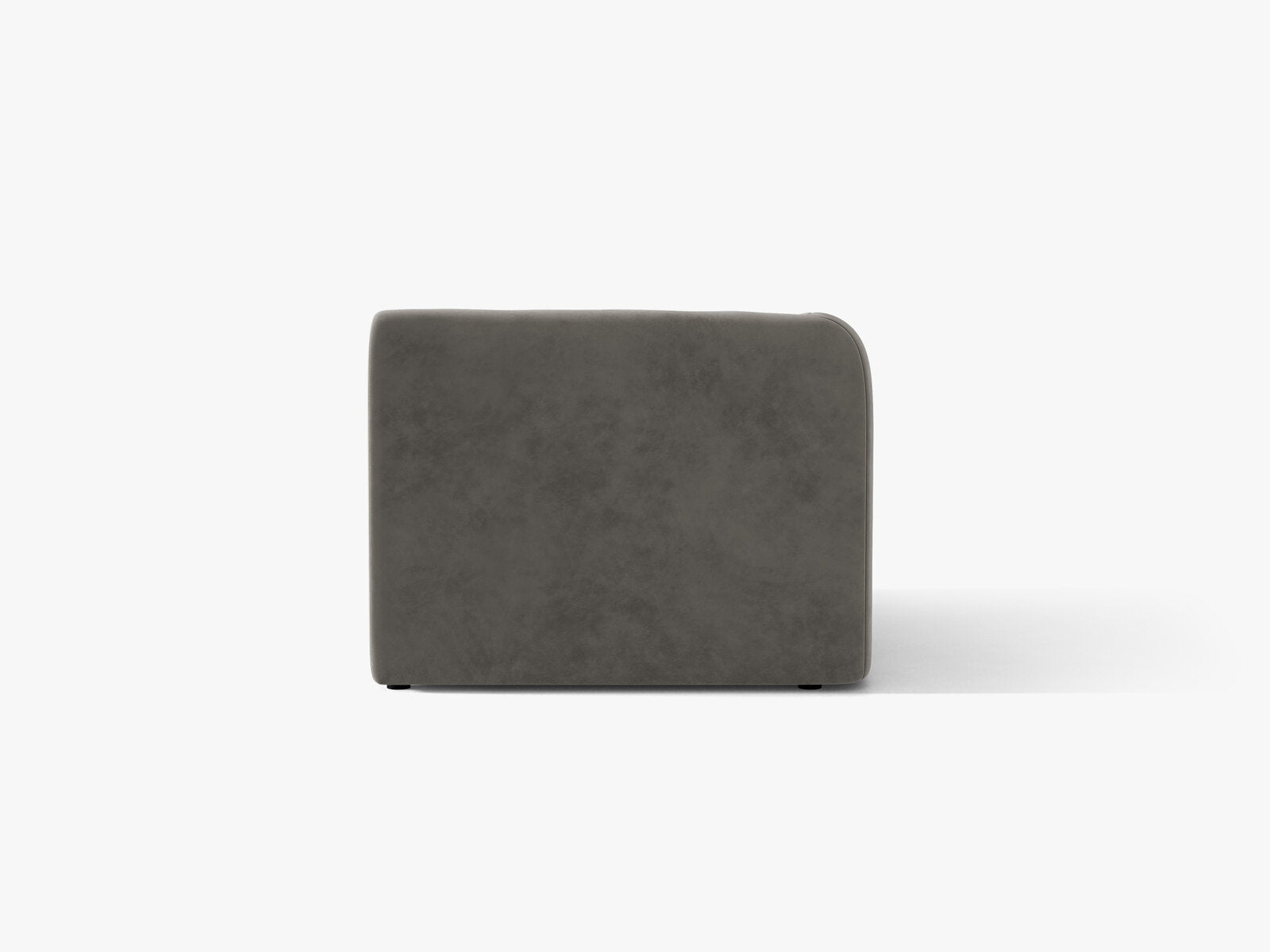 Micadoni Eckmodul Miley 1-Sitzer Links Samt Bluvel Hellgrau