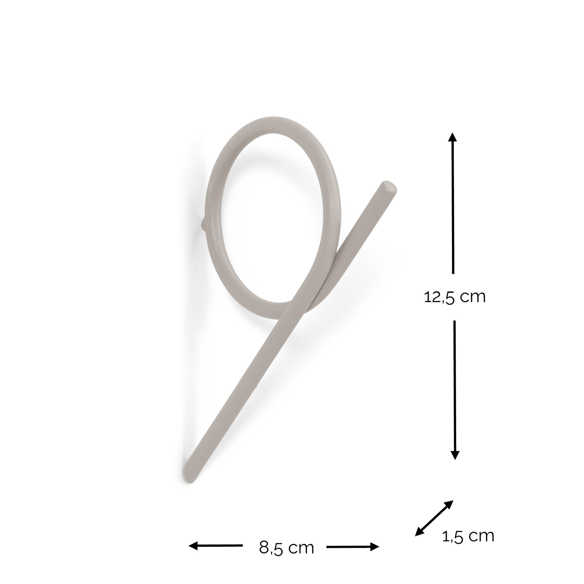 Spinder Design Wandhaken Tuba Medium Silky Taupe