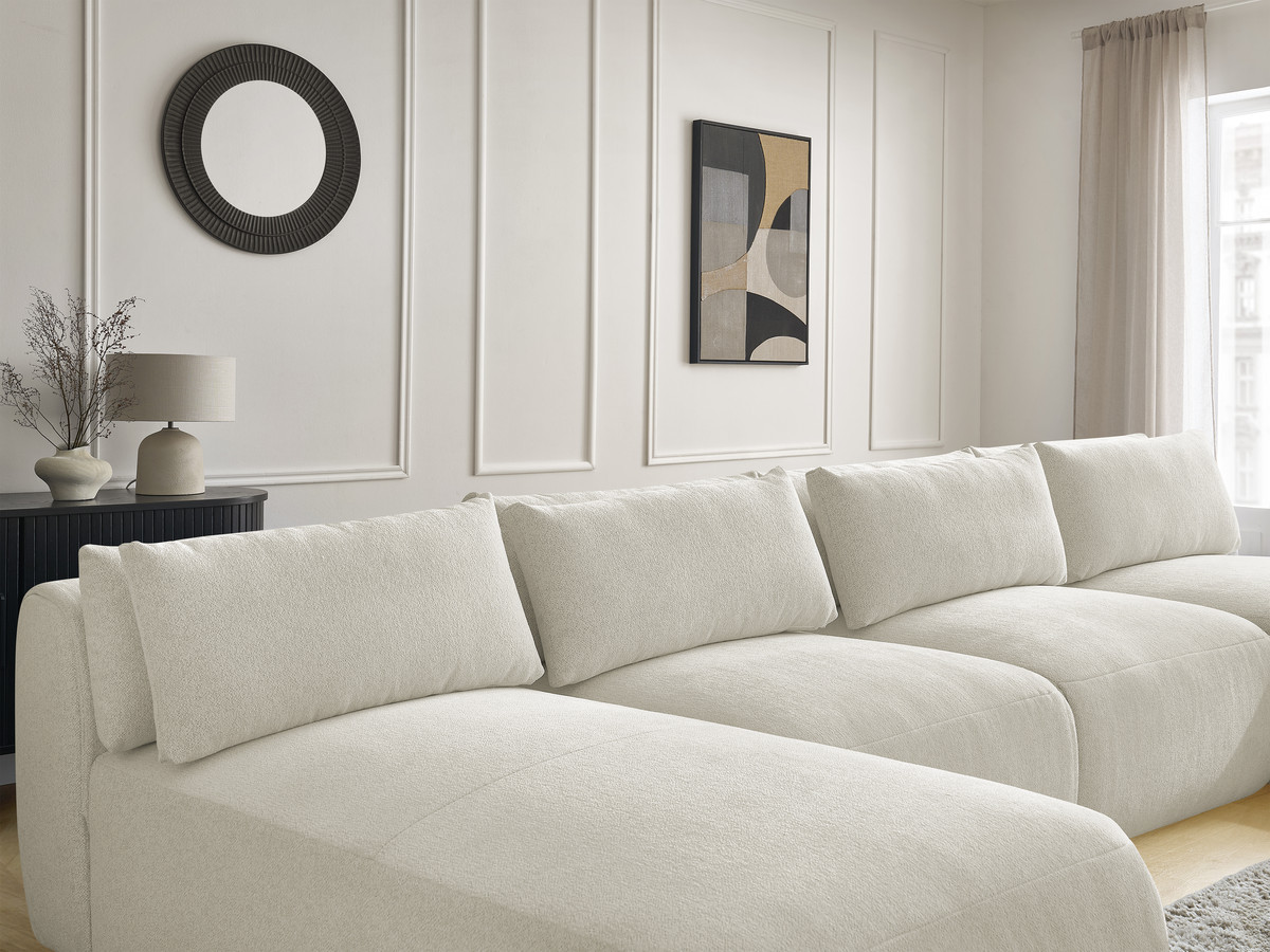 Bobochic Jana Wohnlandschaft Melange-Stoff Weiß