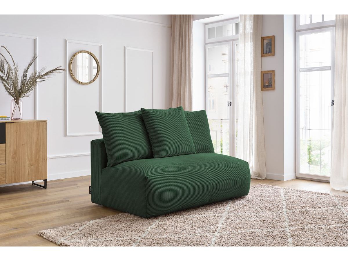 Bobochic Voltaire Sofamodul 2-Sitzer 142 × 100 cm Cordsamt Grün