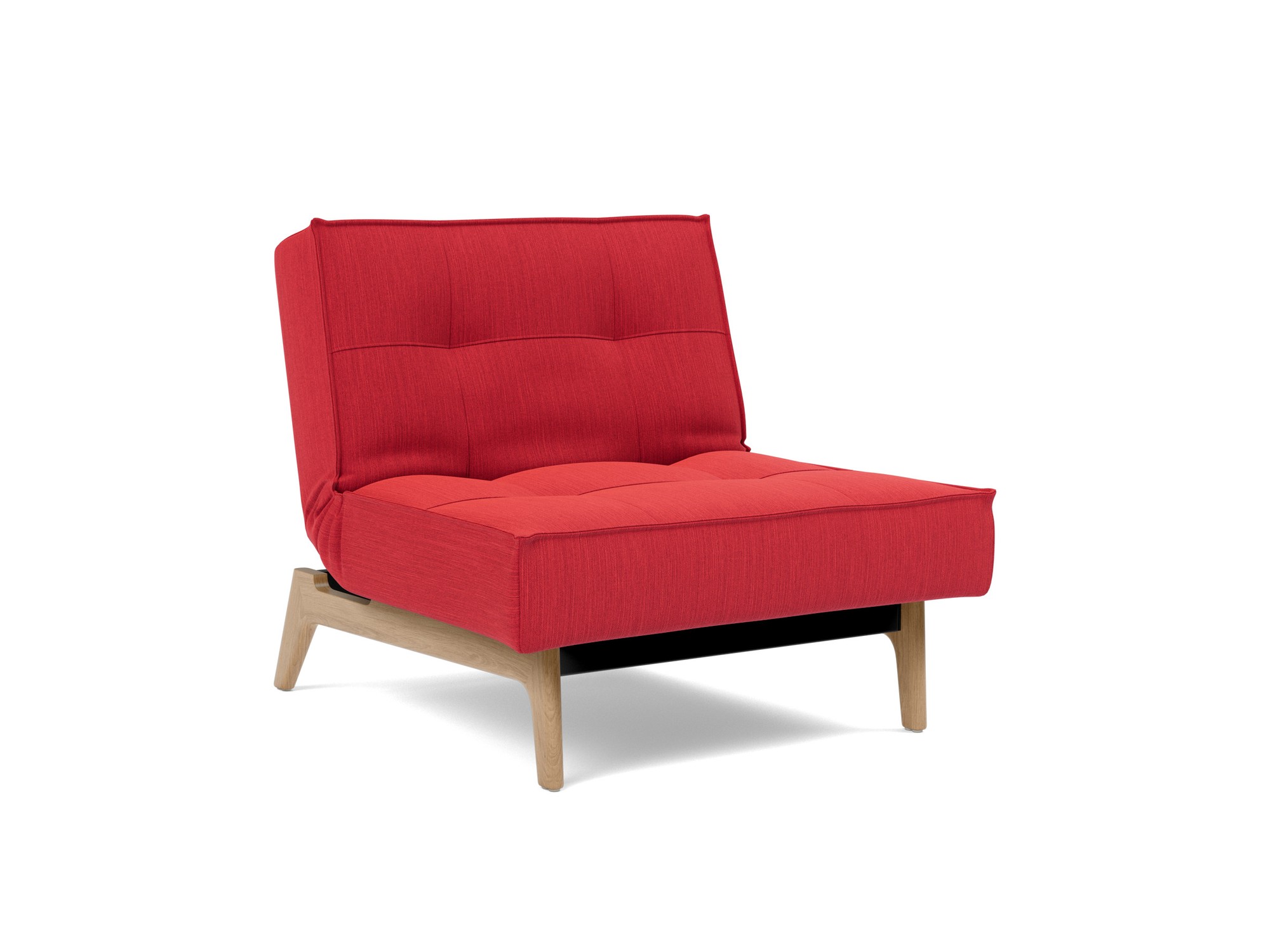 Sessel Splitback Flachgewebe Elegance 511-Red Beine Eiche