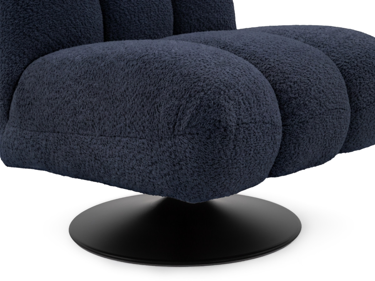 Bobochic Janissaire Sessel 79 × 89 cm Bouclé-Stoff Dunkelblau