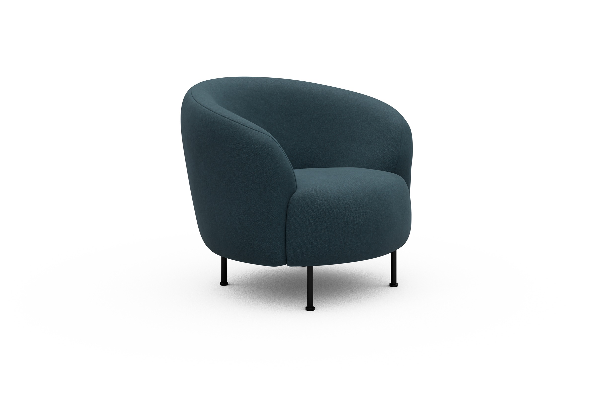 Sessel Ronda Metallbeine Schwarz Satya-Indigo